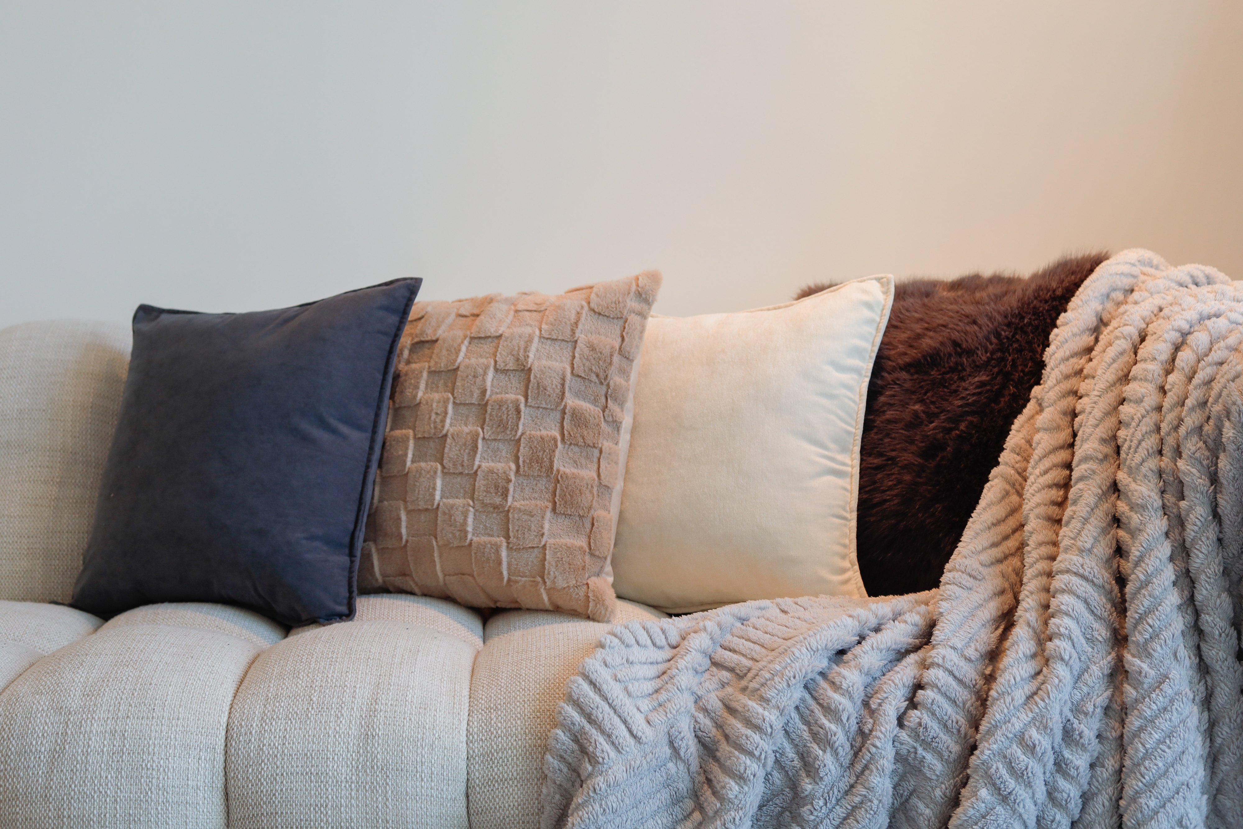 Plaid RENA BASKET WEAVE - 150x200 cm, gris