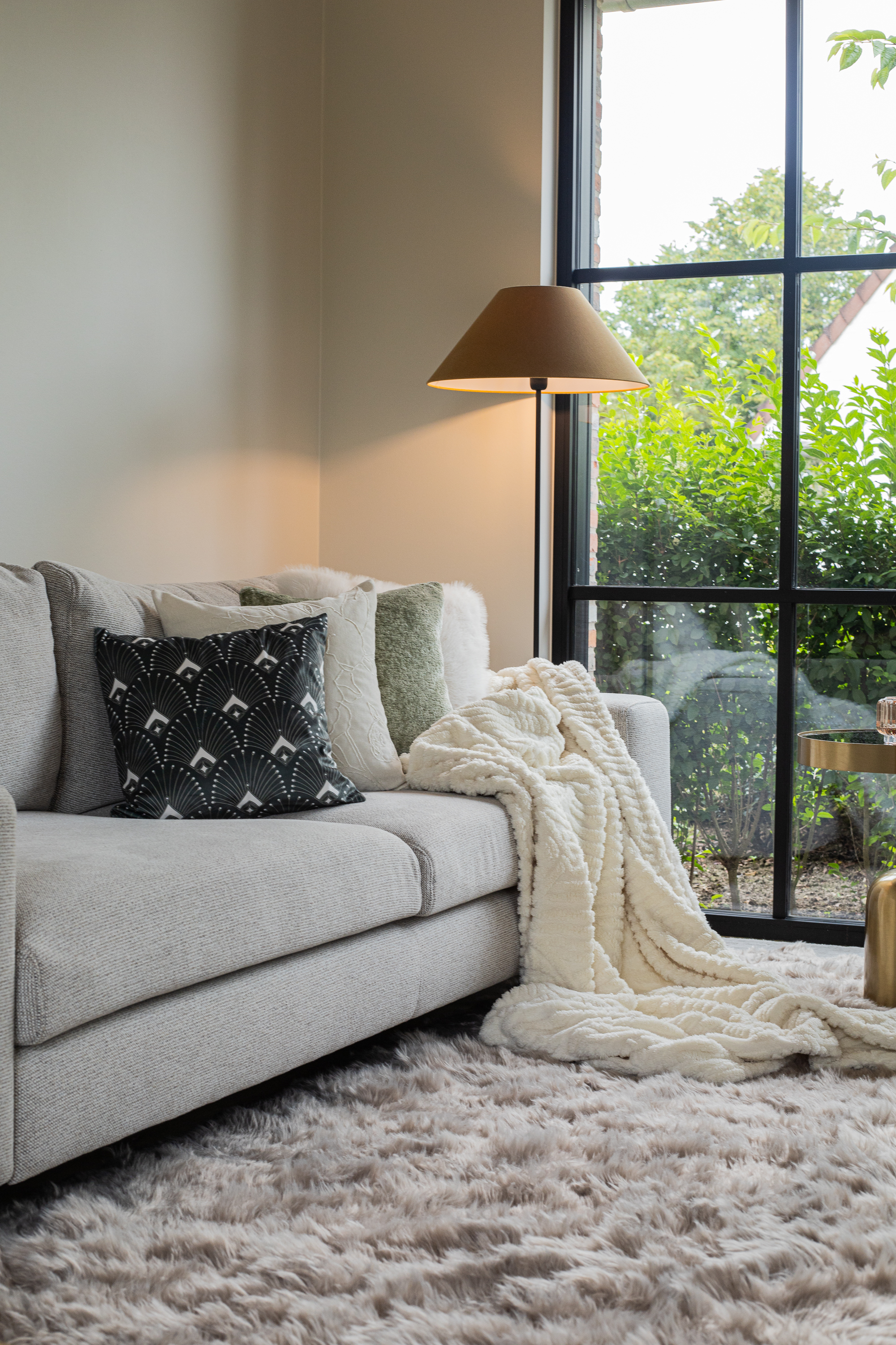 Plaid RENA CABLE - 150x200 cm, ivory
