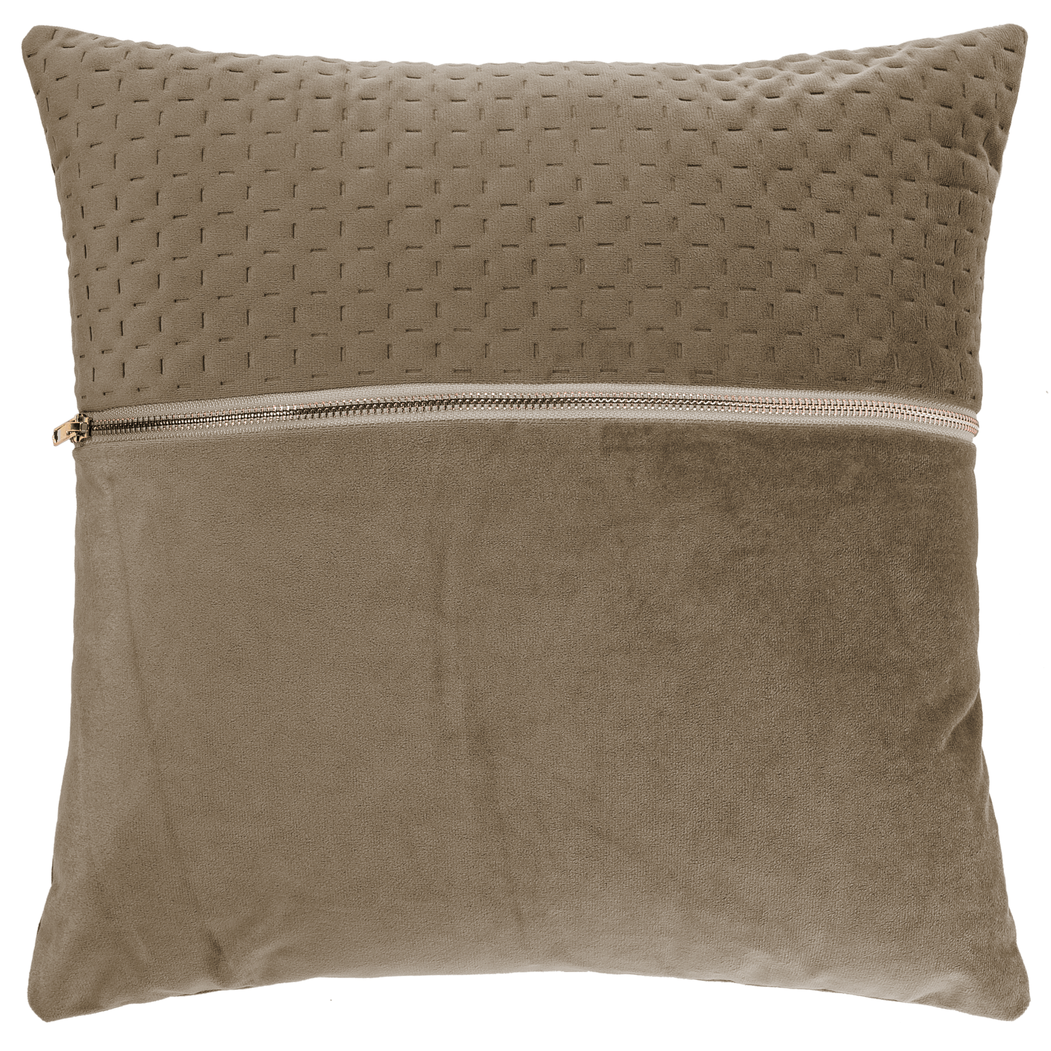 Cushion (filled)  VELVET MIX - LASER 40x40cm, taupe