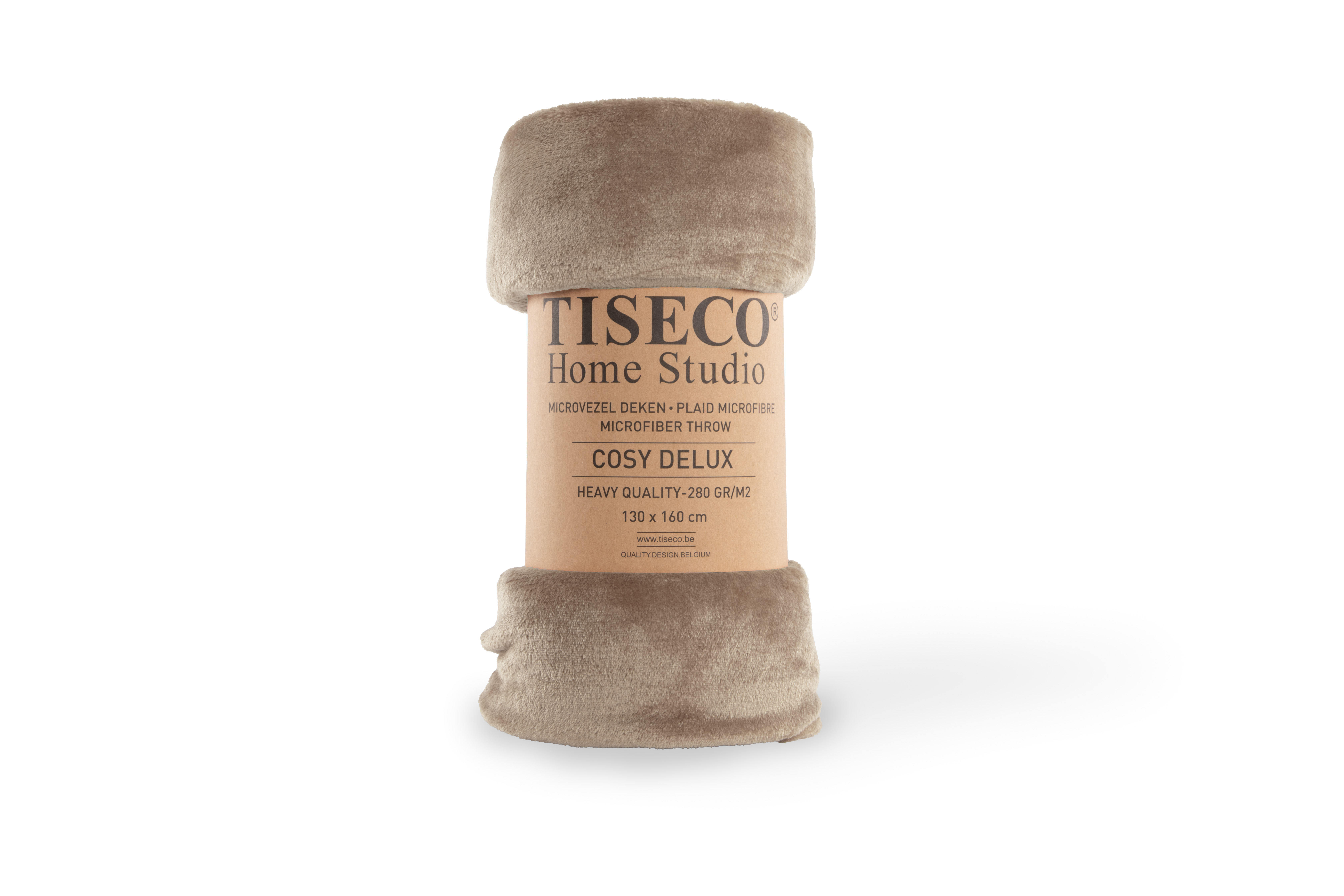 Plaid COSY DELUX - Microflannel - 130x160 cm, taupe