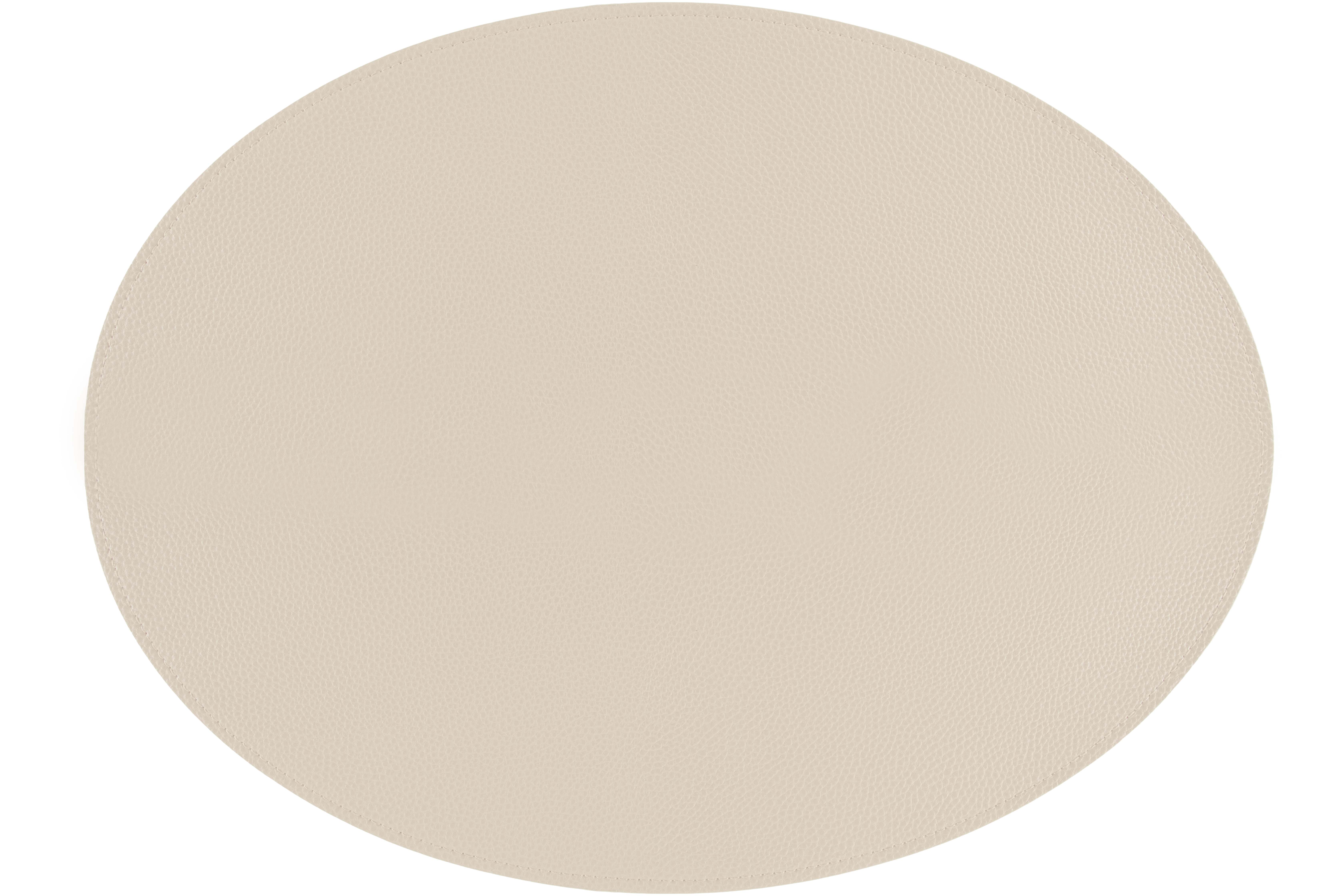 Placemat TRUDO - oval - vegan leather – 33x45 cm, cream