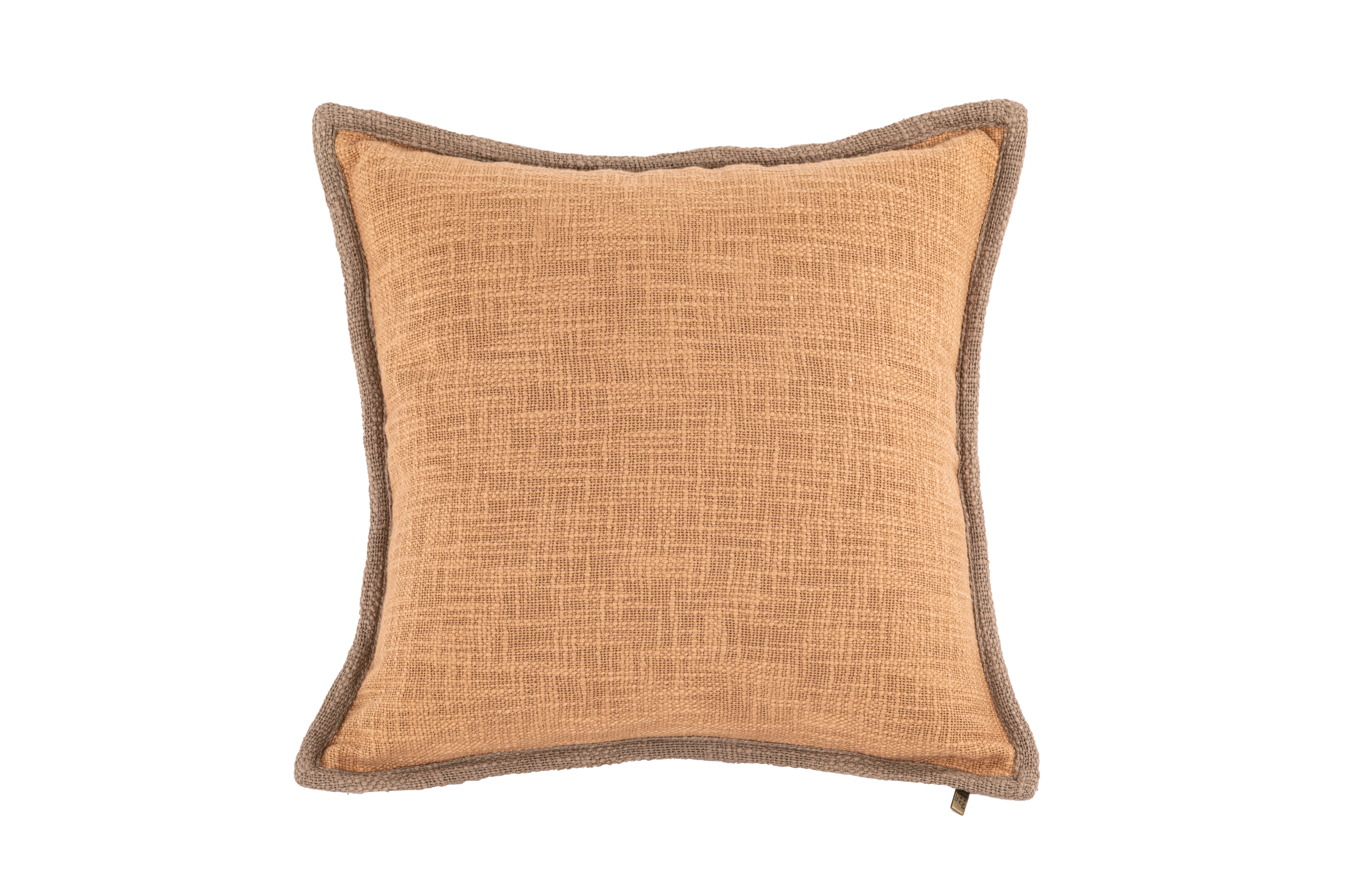 Cushion (filled) COTTON SLUB CONTRAST 45X45CM, indian tan