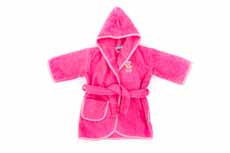 Baby bathrobe Girl uni red, 1-2 year