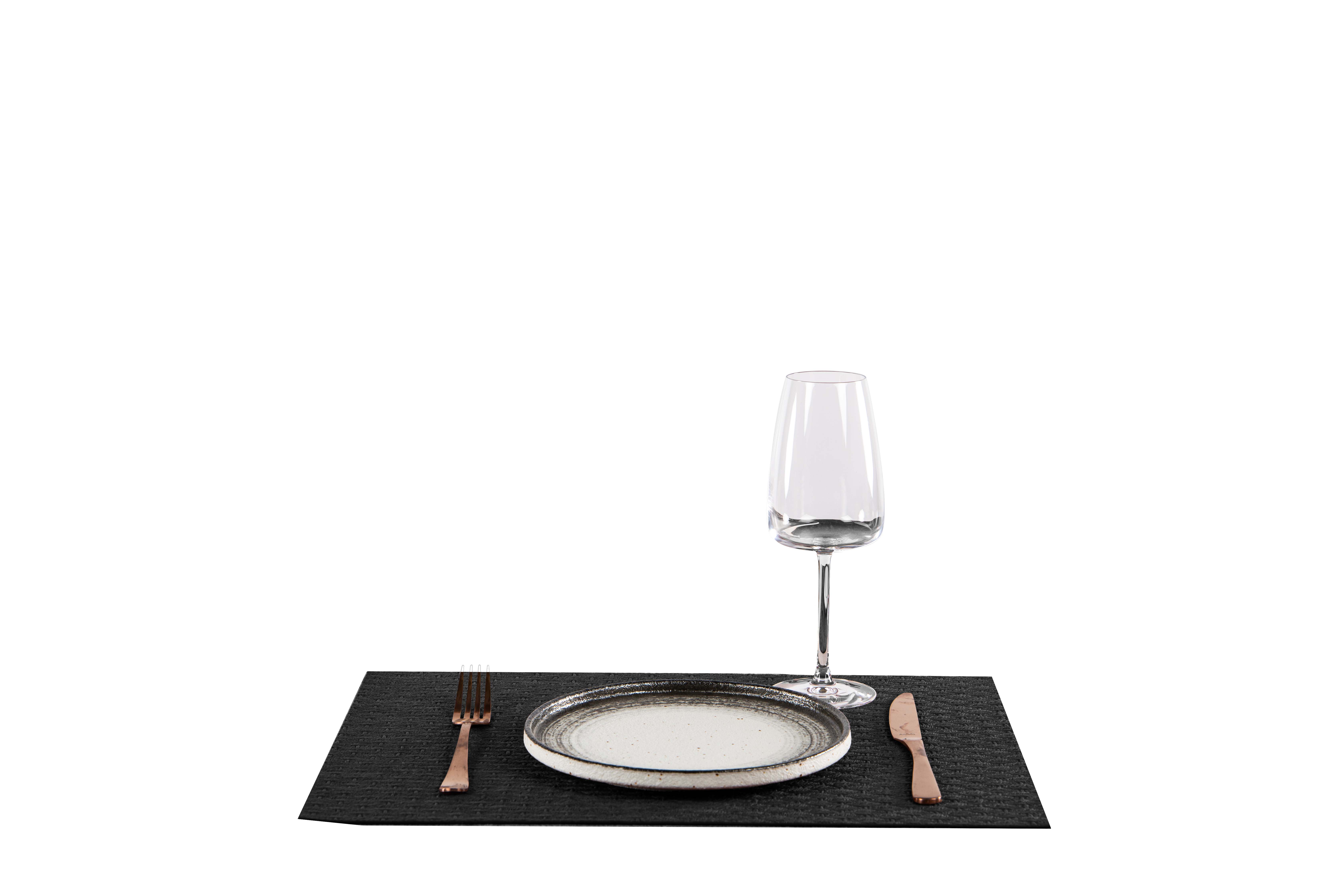 Set de table ARBIN - Leather look imitation - 45x33cm, dark grey