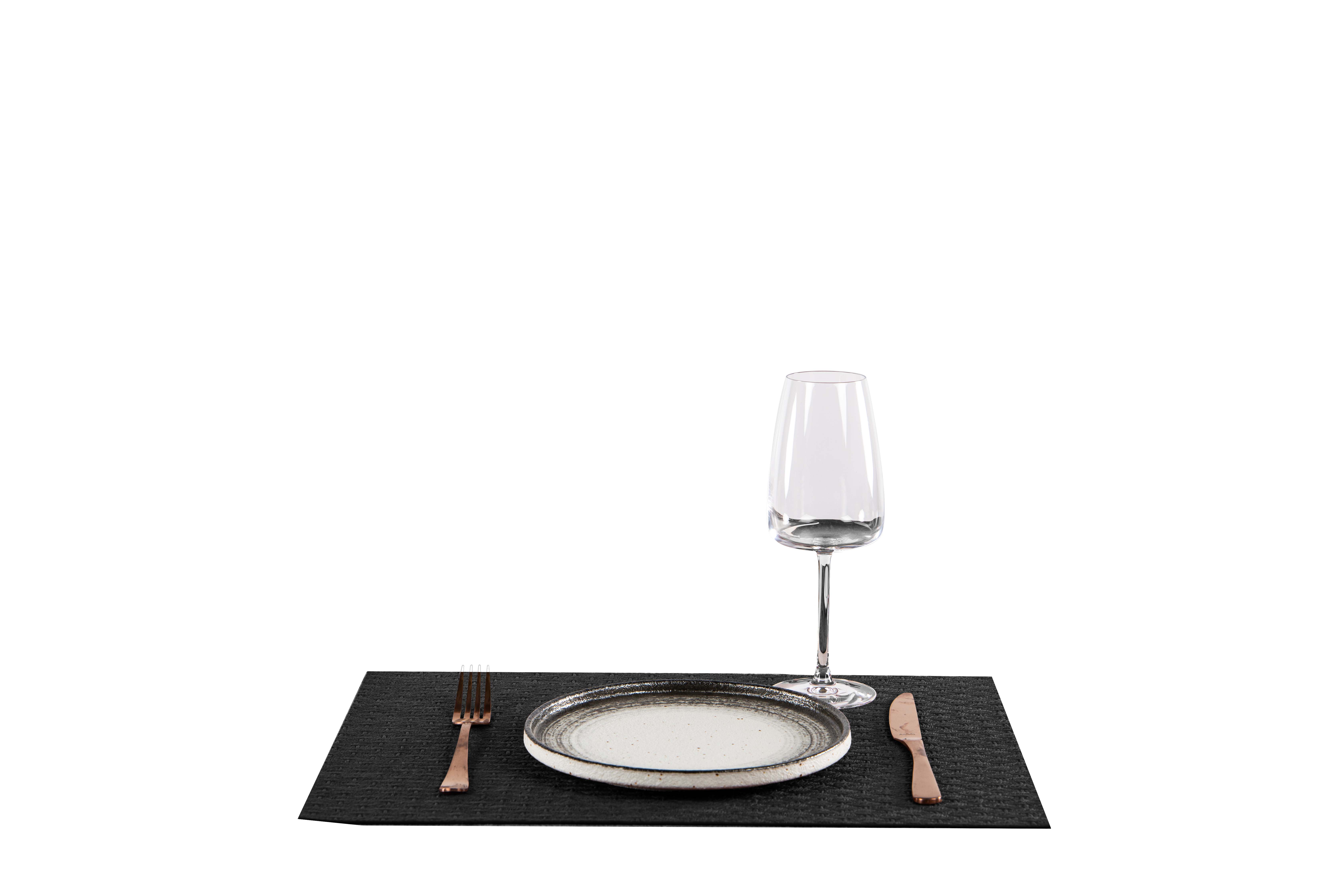 Placemat ARBIN - Leather look imitation - 45x33cm, dark grey