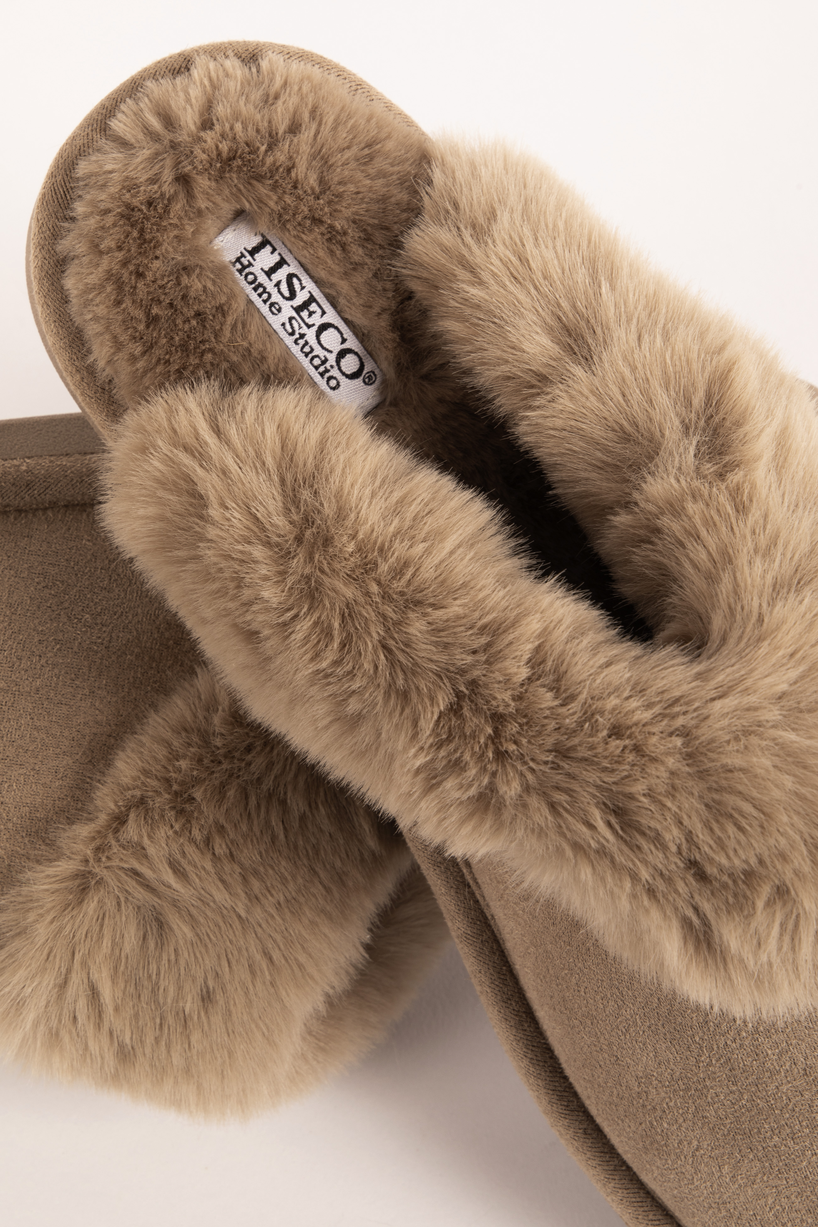 Suede slippers SNUGGS 40/41, taupe