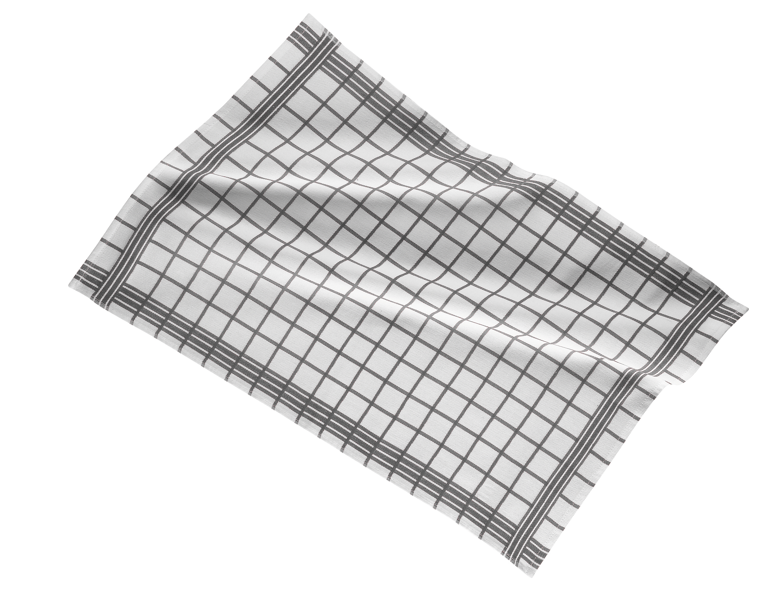 Torchon 50x70cm, set3,check white center, grey