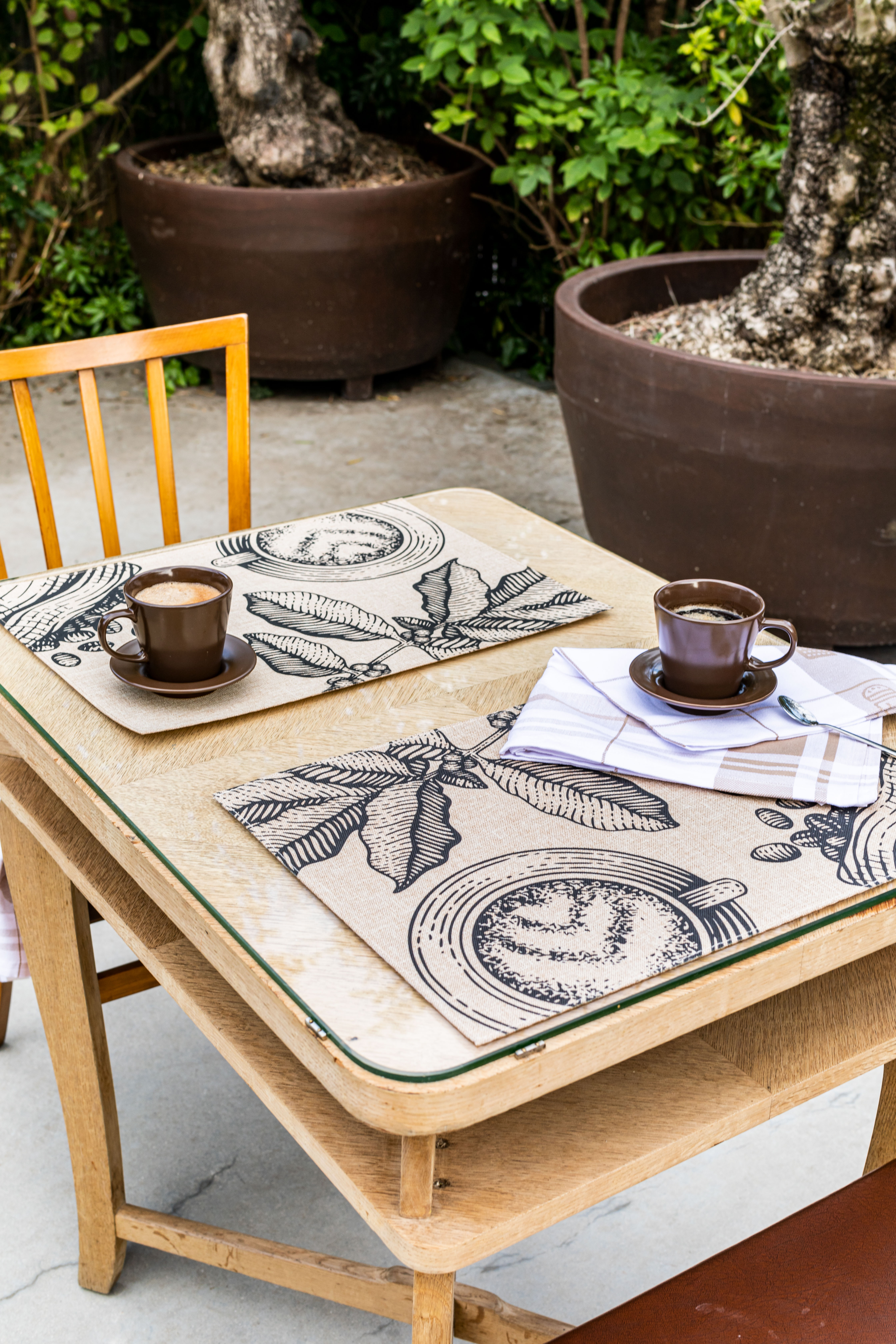 Placemat  POLY-JUTE, 33x45cm, coffee