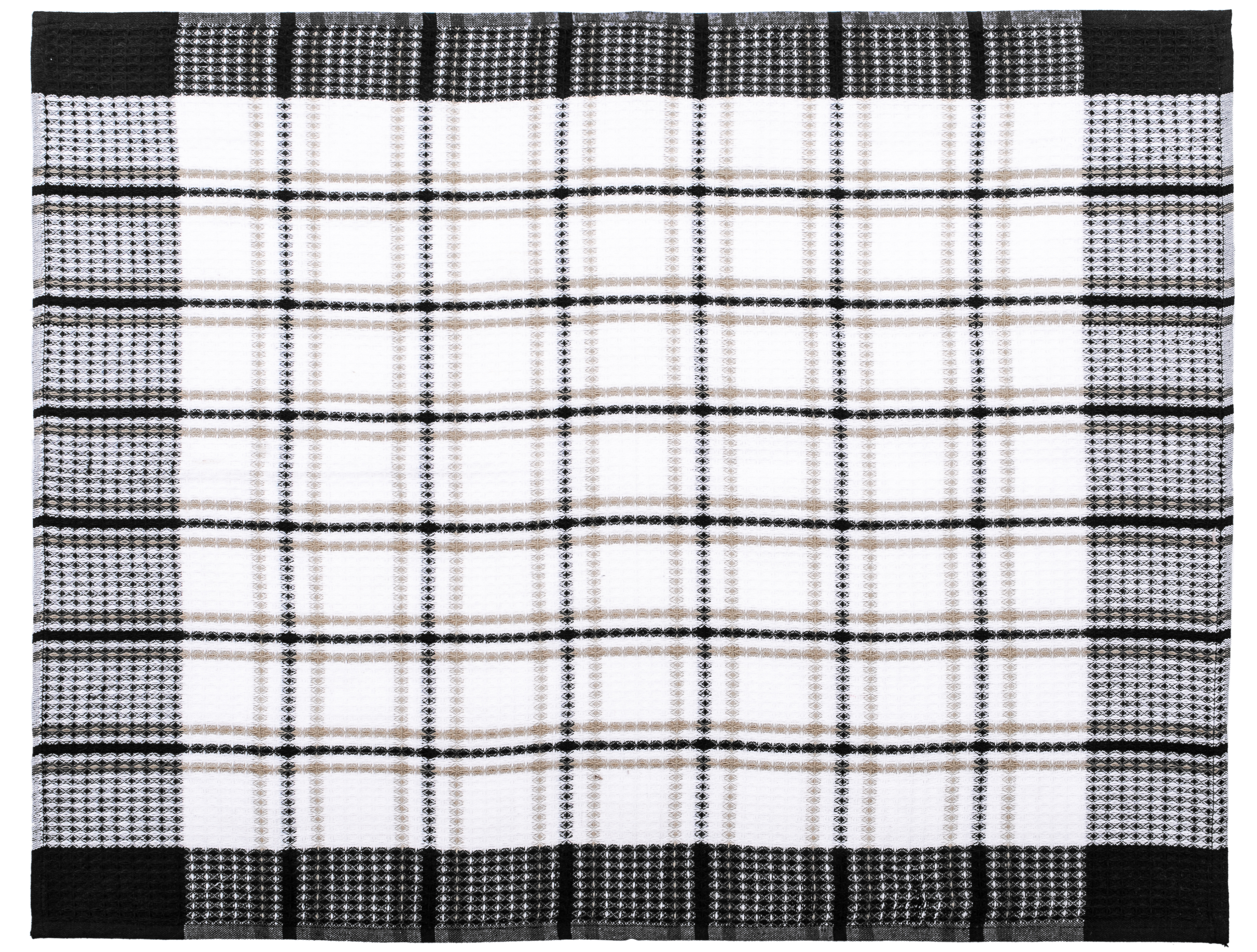 Torchon  HONEY WAFFLE - SET/4 - 50x70 cm, noir