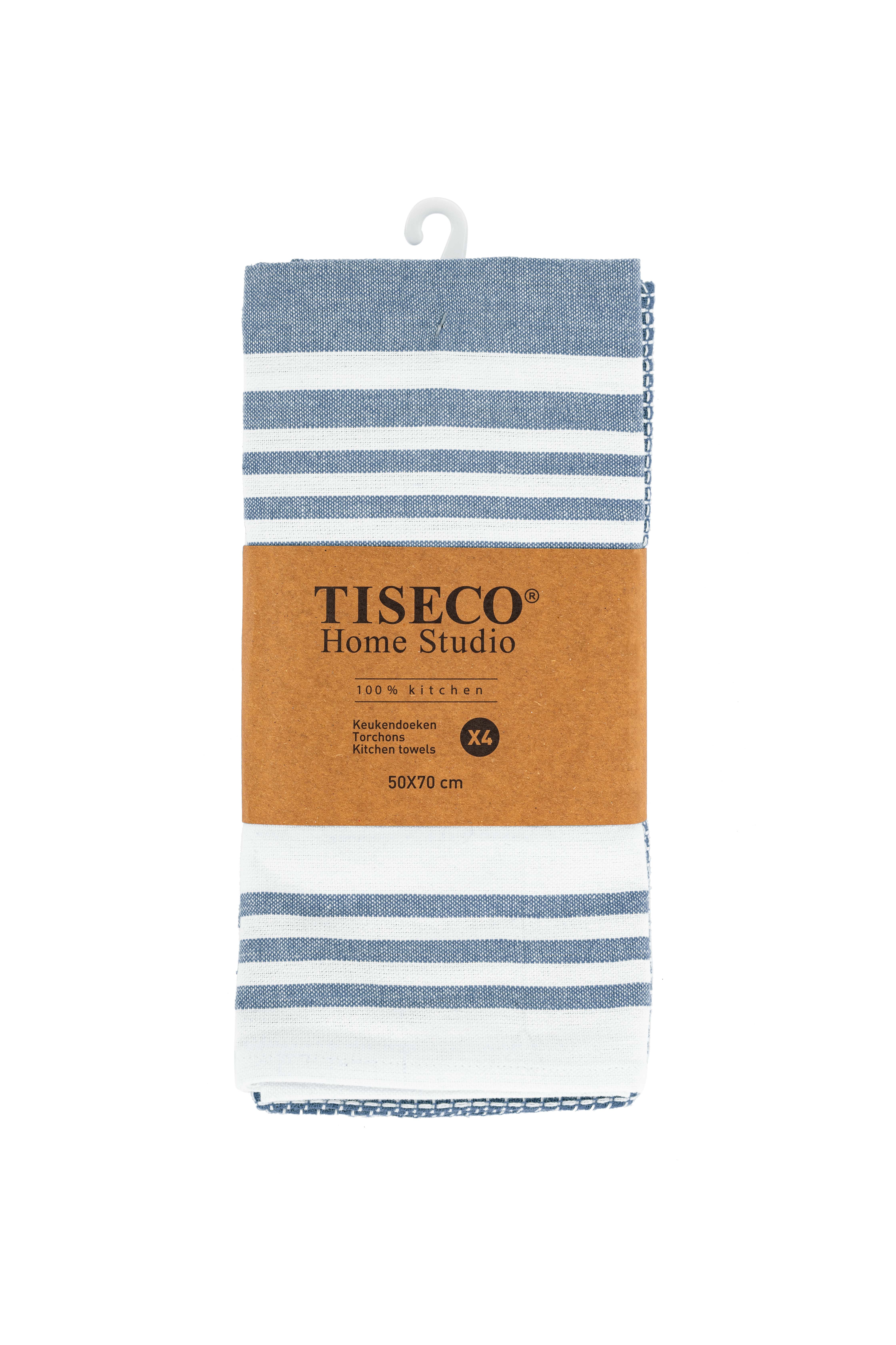 Tag Set of 4 Blue Dish Towels