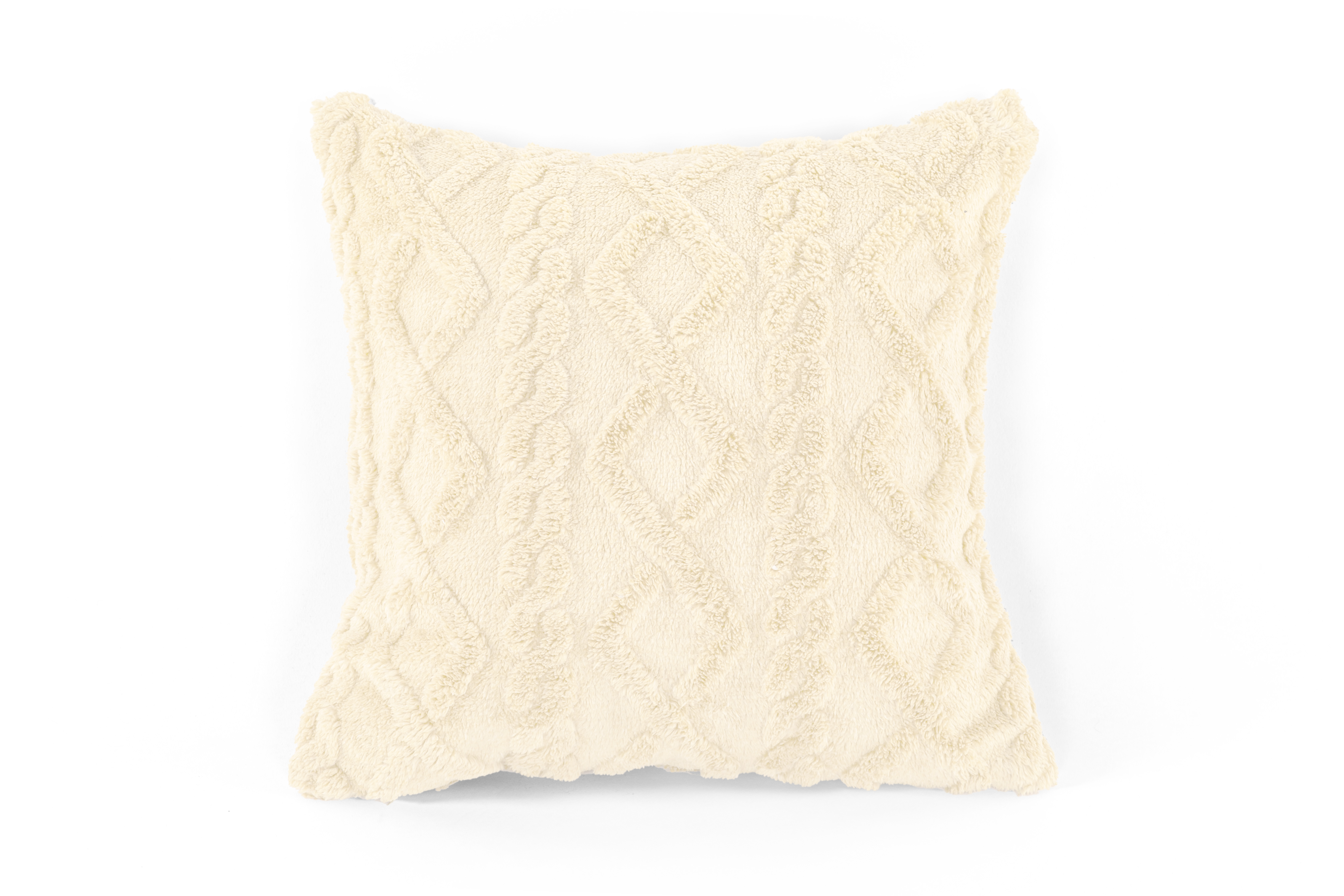 Cushion (filled)  Velveteen - 45x45cm, ivory