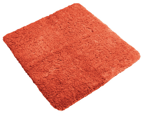 Bath carpet microfiber antislip 60x60 spicy orange