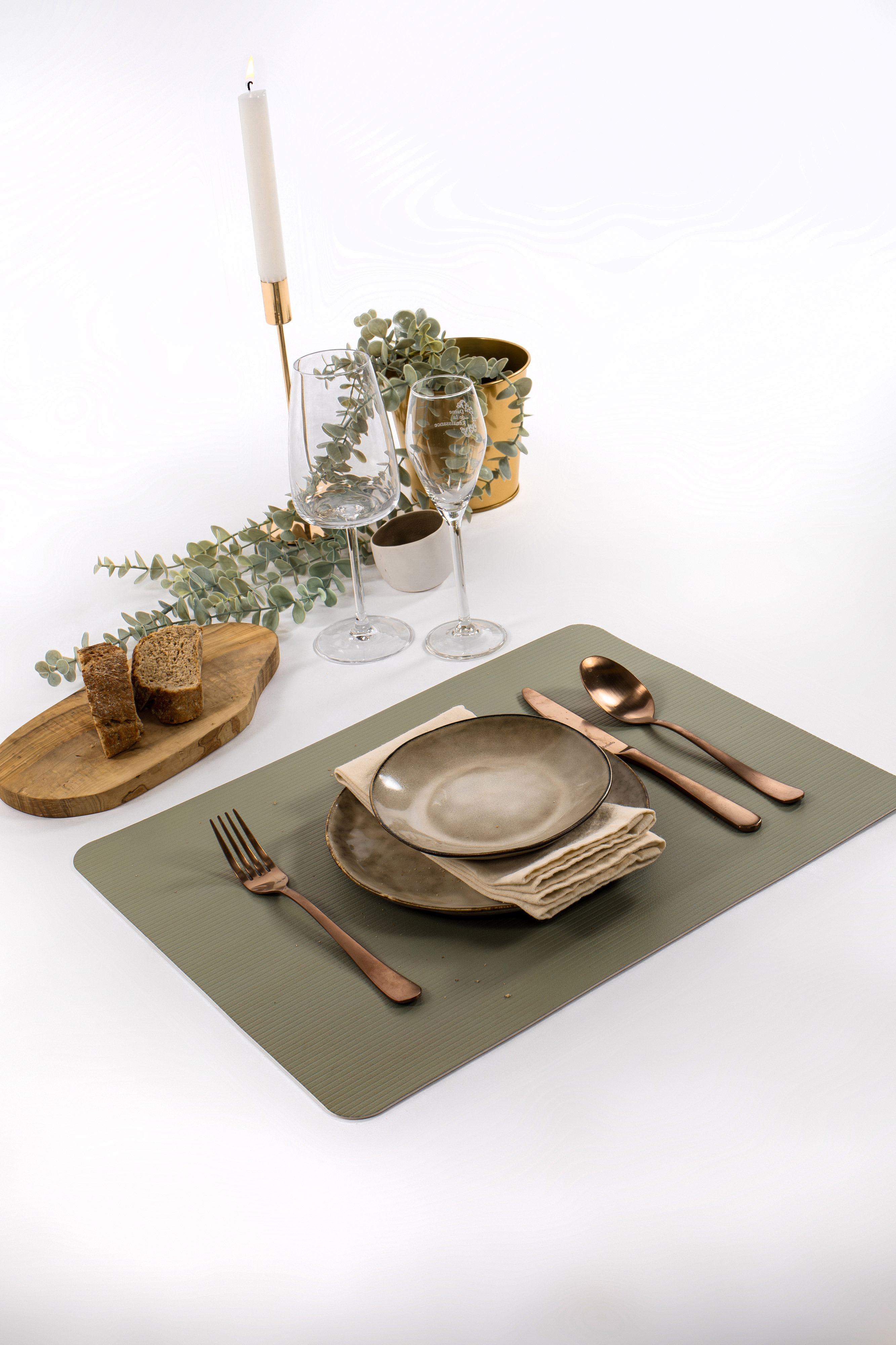 Placemat RIBBO - 33x45 cm, green tea