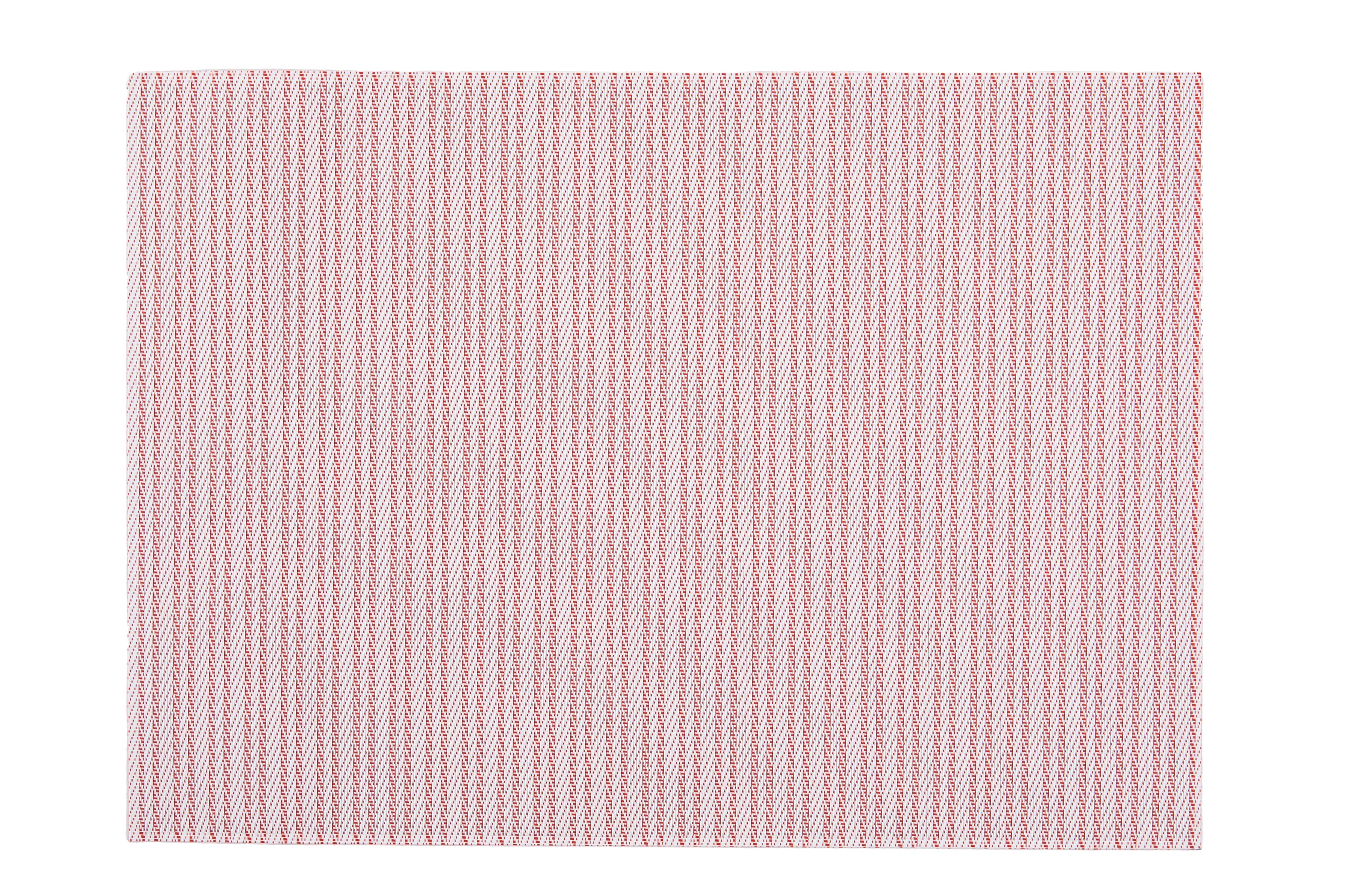 Set de table FALLON rectangulair, 33x45cm, double ligne rouge