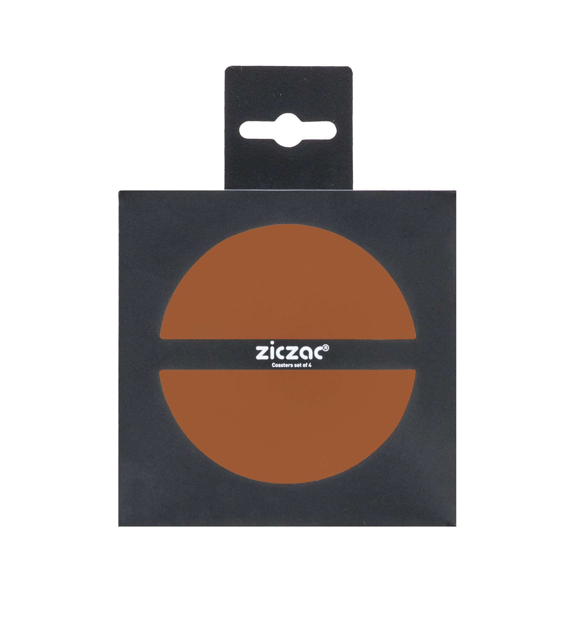 Coaster TOGO - SET/4 - Rond - 10 cm, caramel