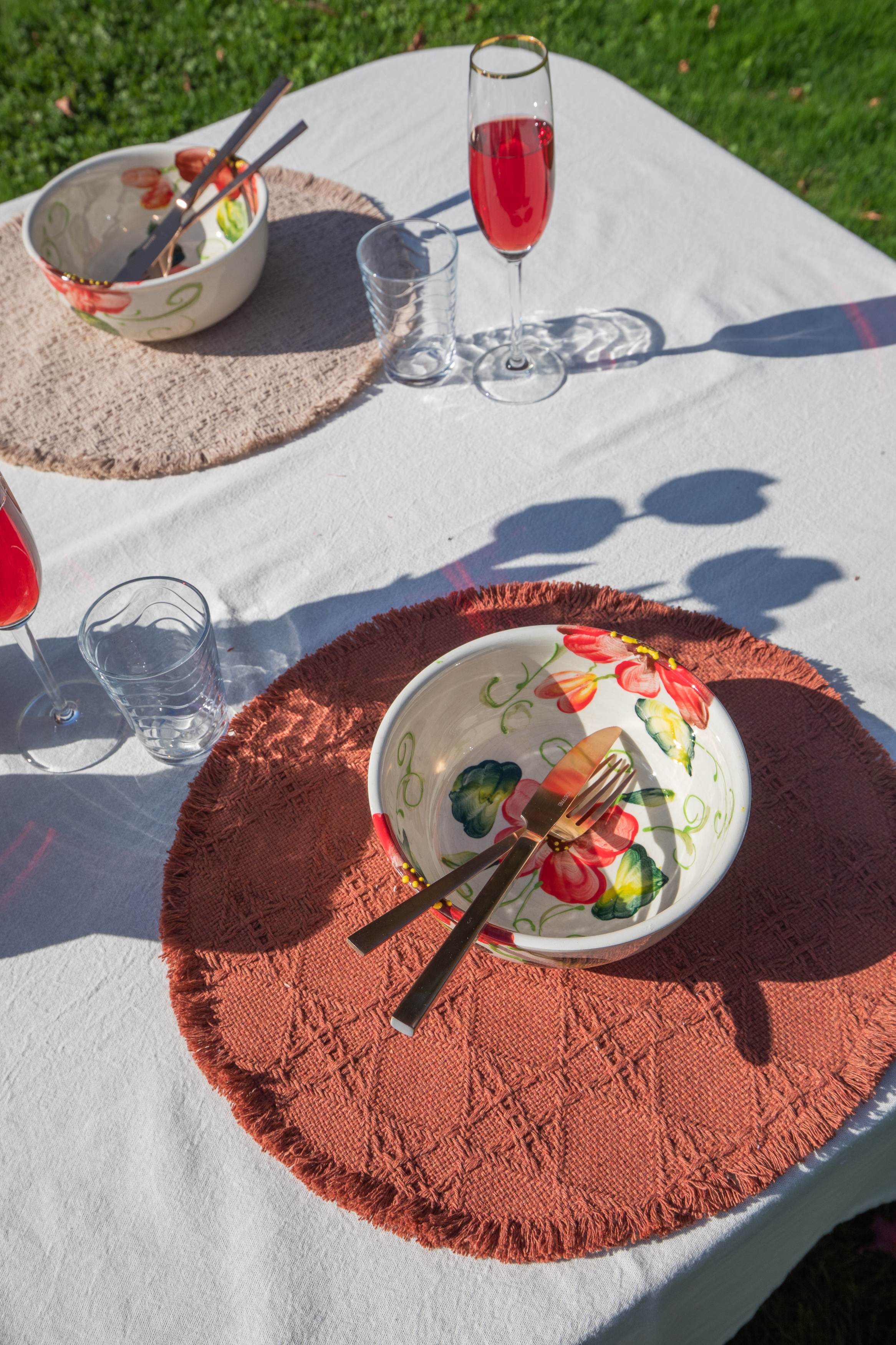 Set de table LINA - Dia 38 cm - Rond, sable