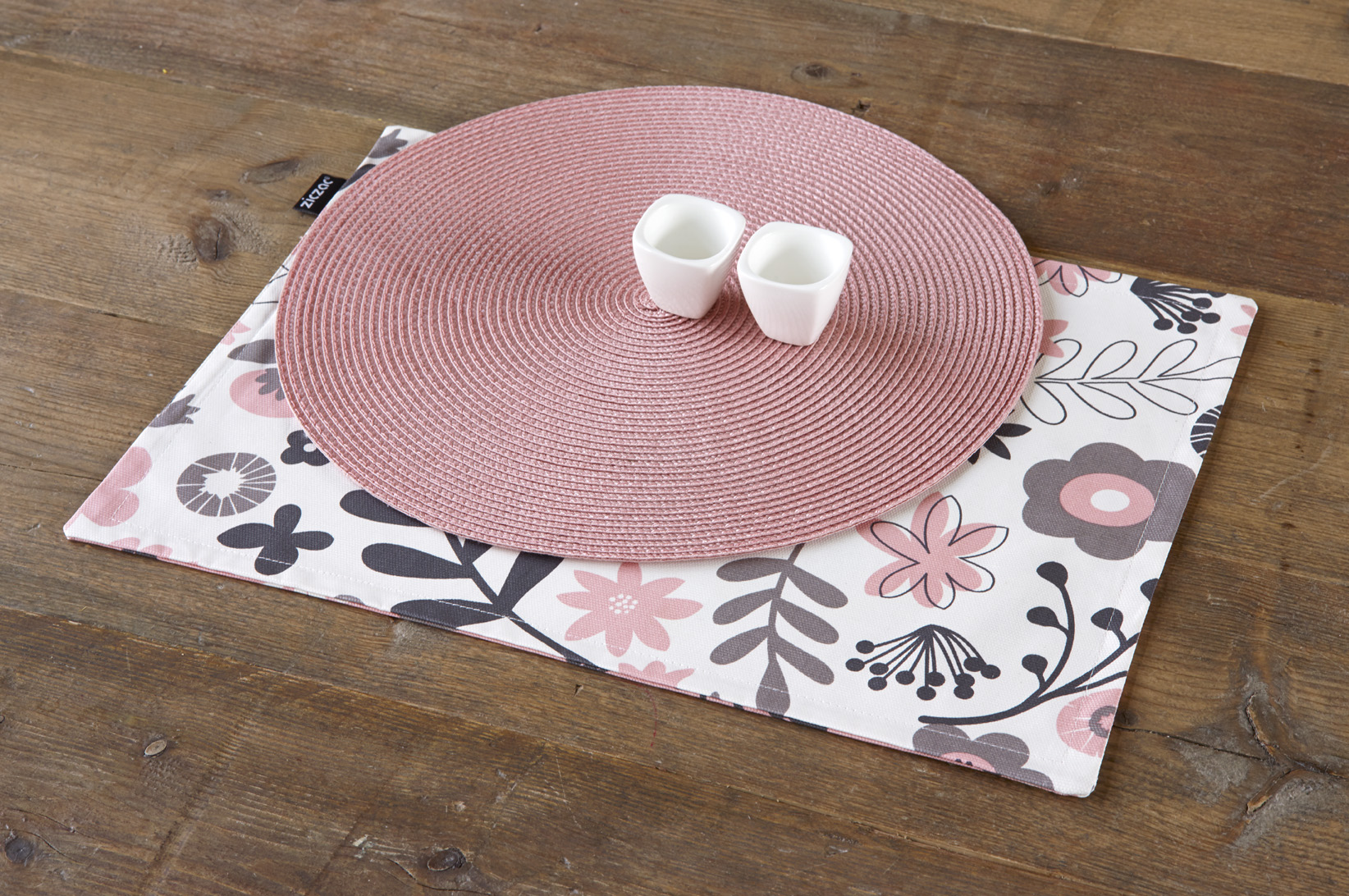 Placemat rond, dia 38 cm,  roze