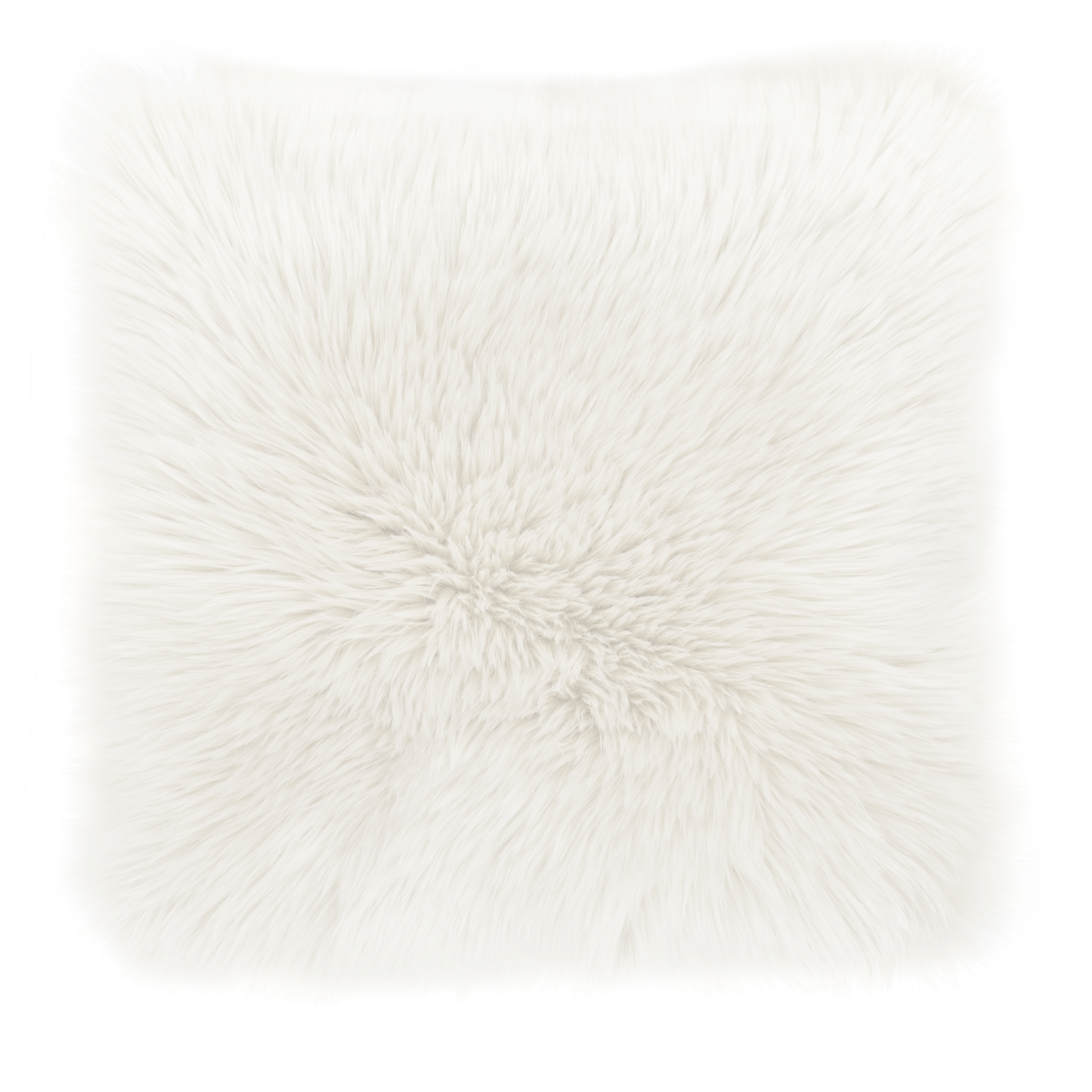 Kussen (gevuld) schapenvacht + suede 45x45CM wit