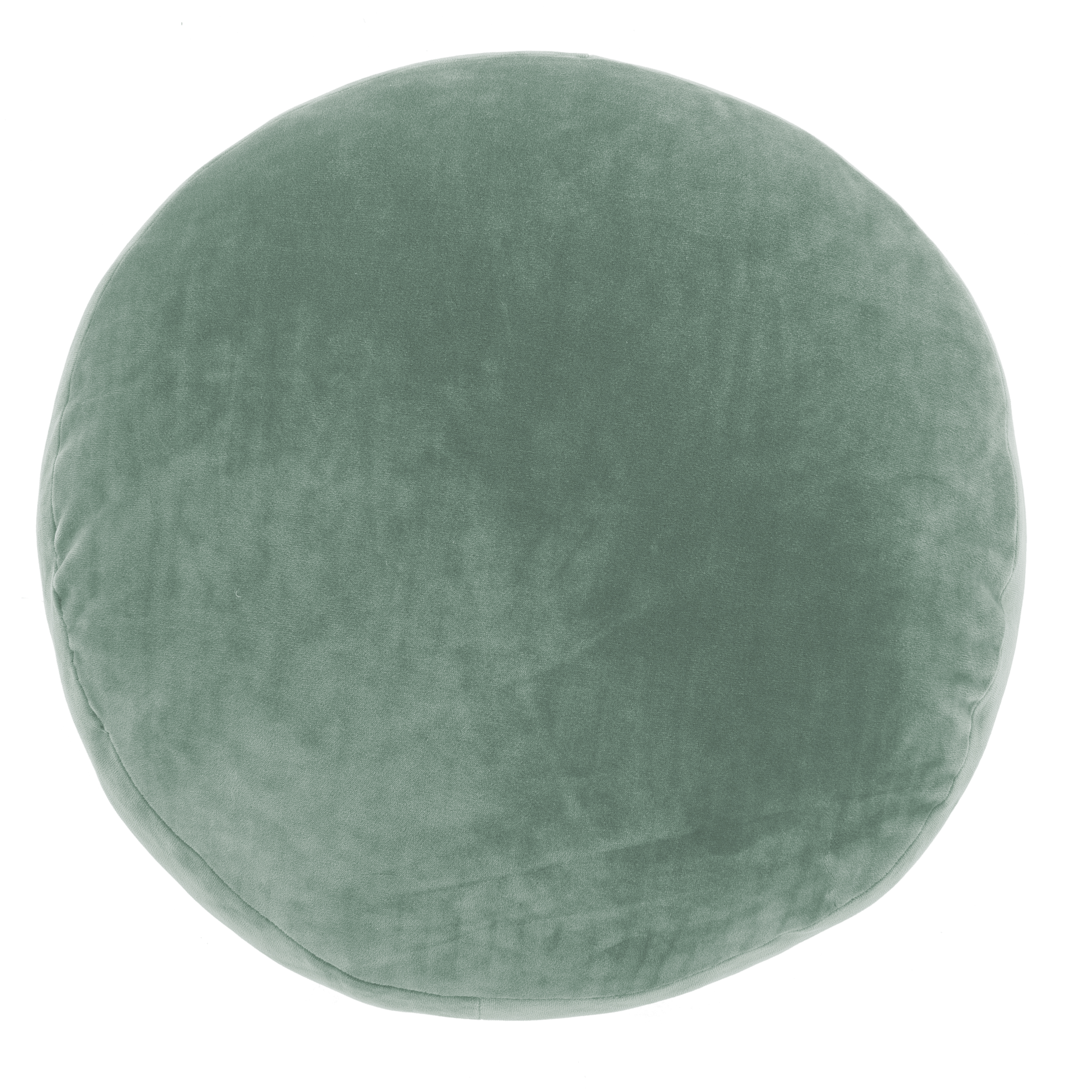 Cushion (filled) MARSHMALLOW - Round - Dia 40 cm, sage green