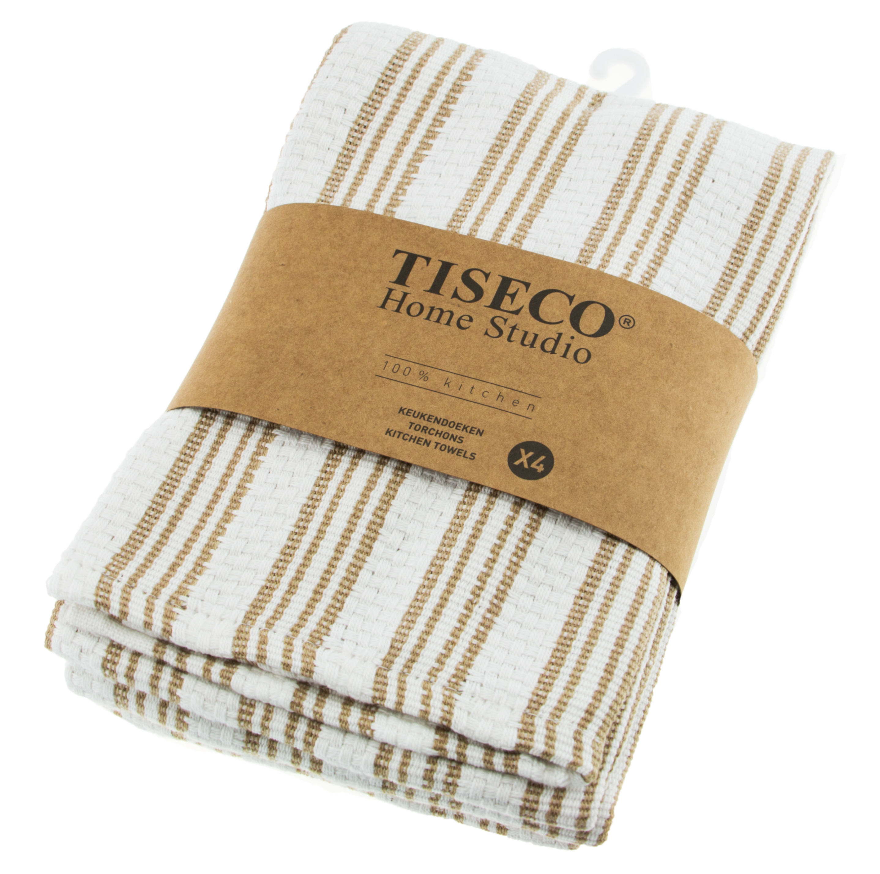 Torchon BASKET WEAVE - SET/4 - 50x70 cm, sable