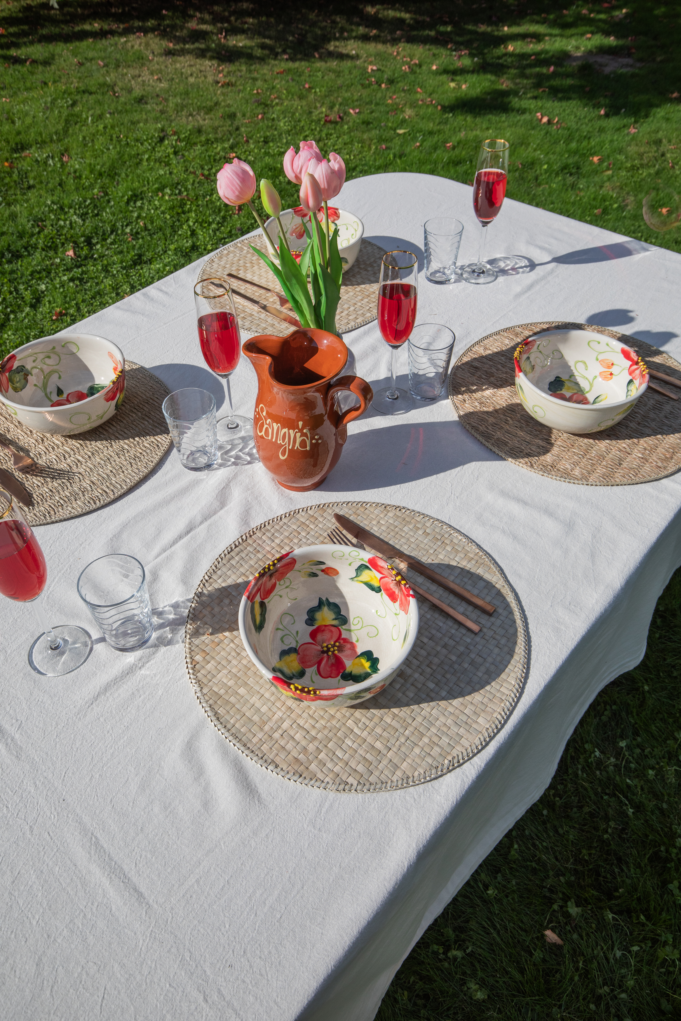 Placemat YARA - Dia 38 cm - Round, beige