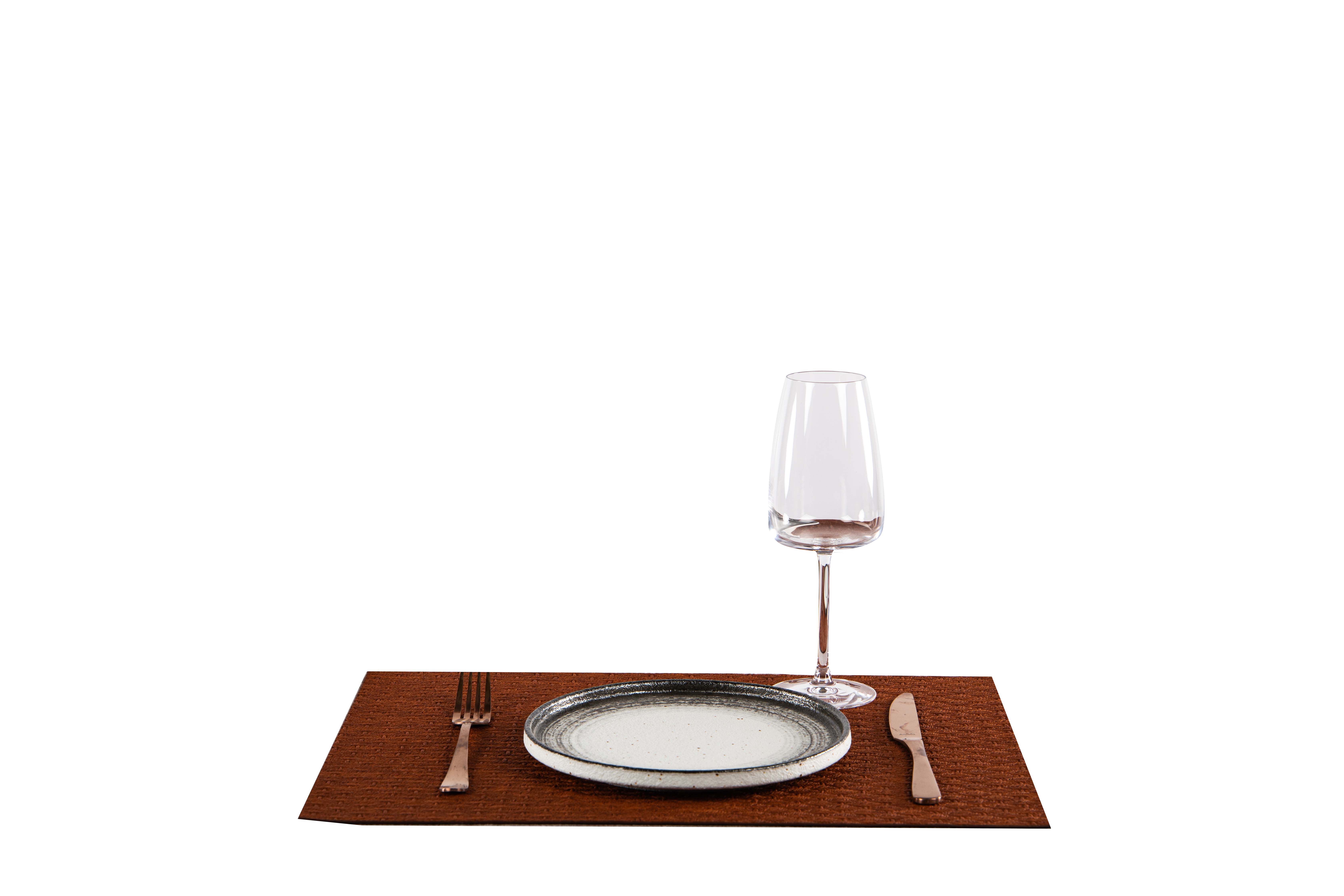 Set de table ARBIN - Leather look imitation - 45x33cm, brown