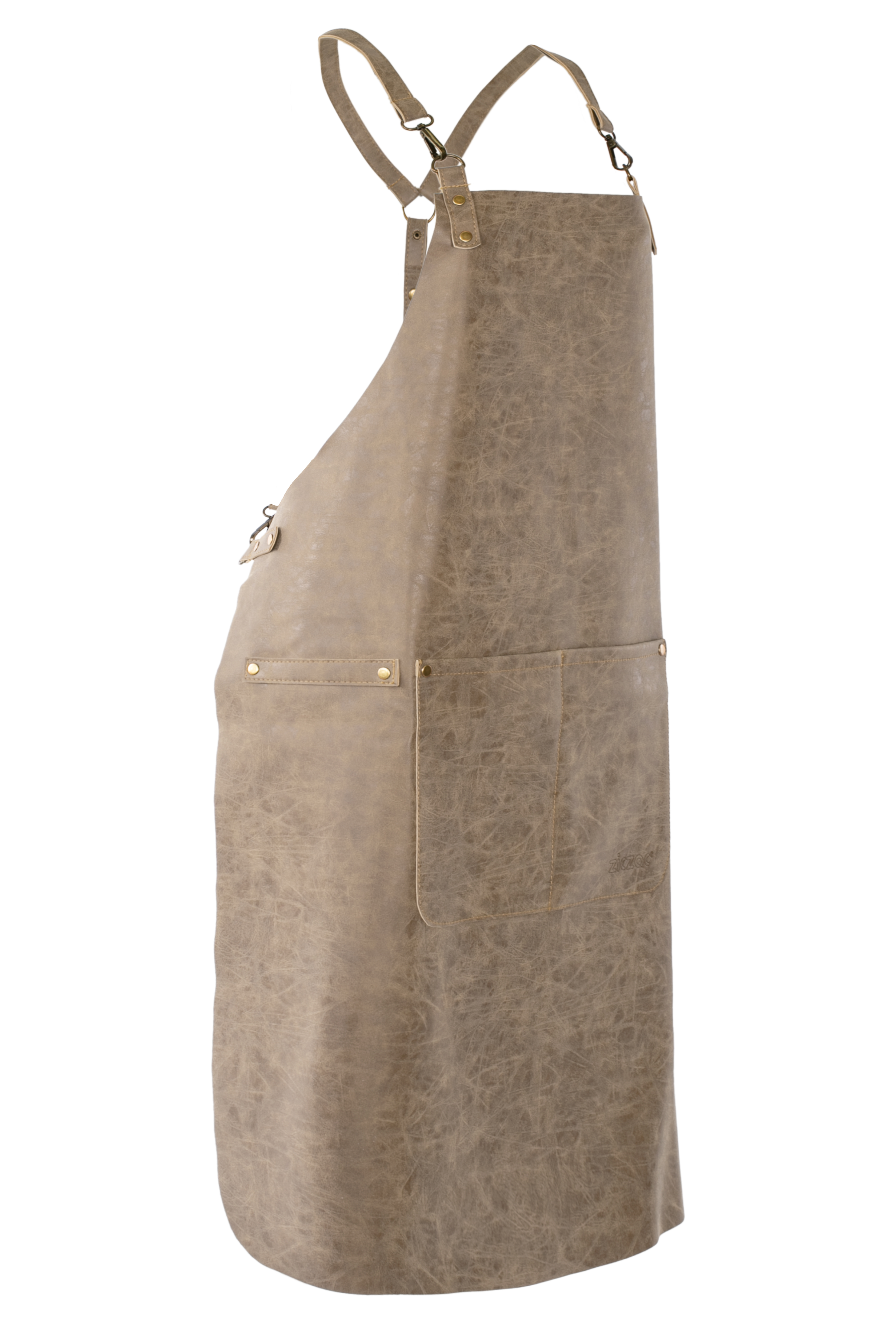 Apron TRUMAN (Sling Back Barber Style), 64x85 cm, taupe