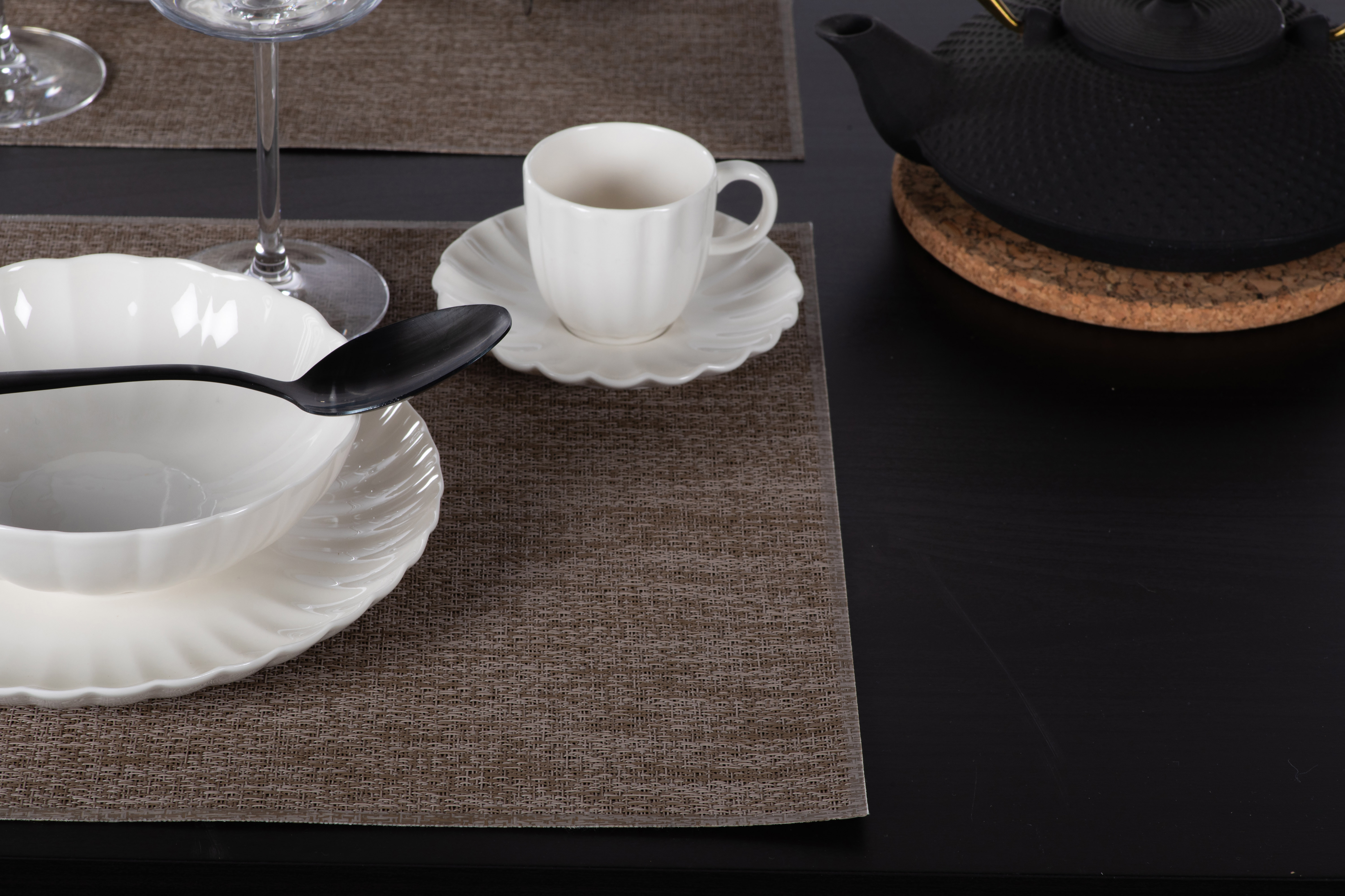 Set de table PURUS - Microban® - 33x45 cm, cappucino