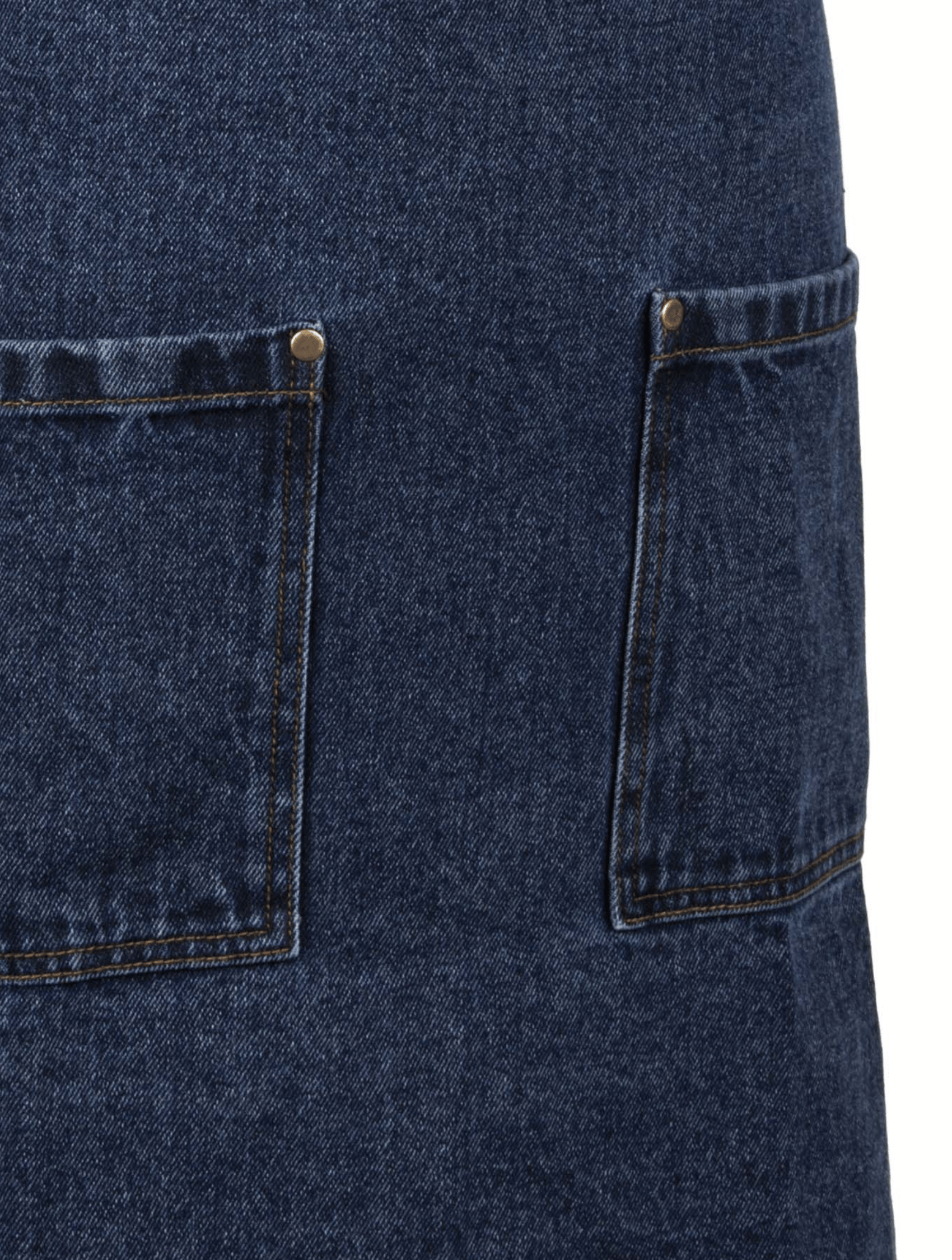 Apron jeans DENIM multipocket 75x85cm, blue