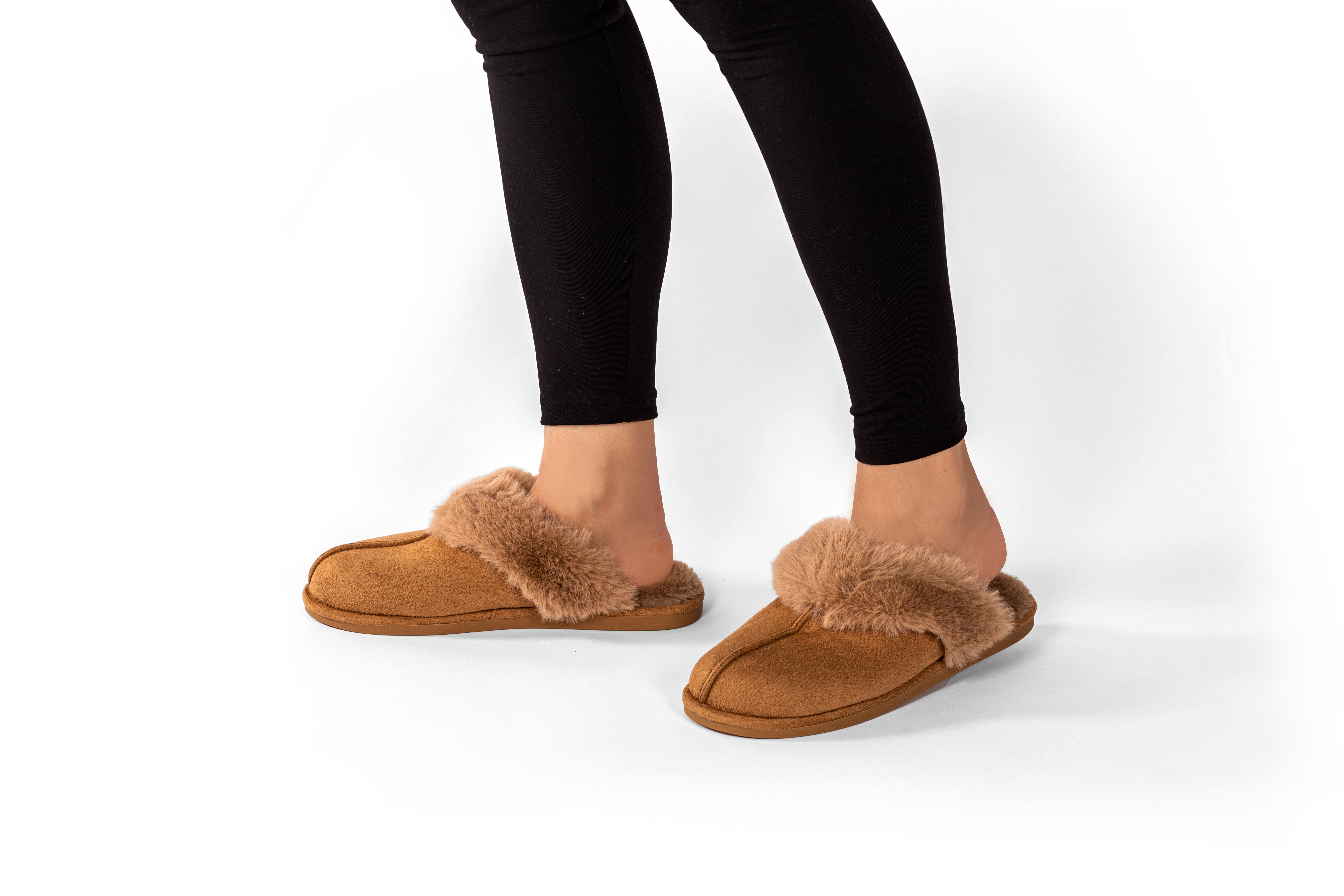 Suede pantoffels SNUGGS 36/37, cognac