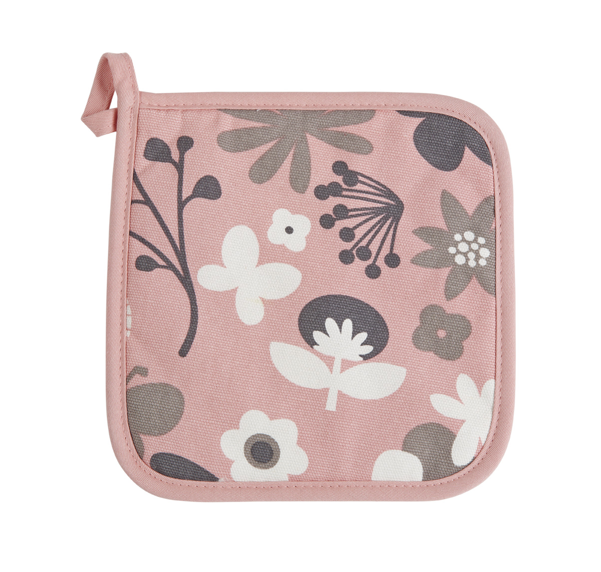 Pannenlap floral CC ,20x20cm, soft pink