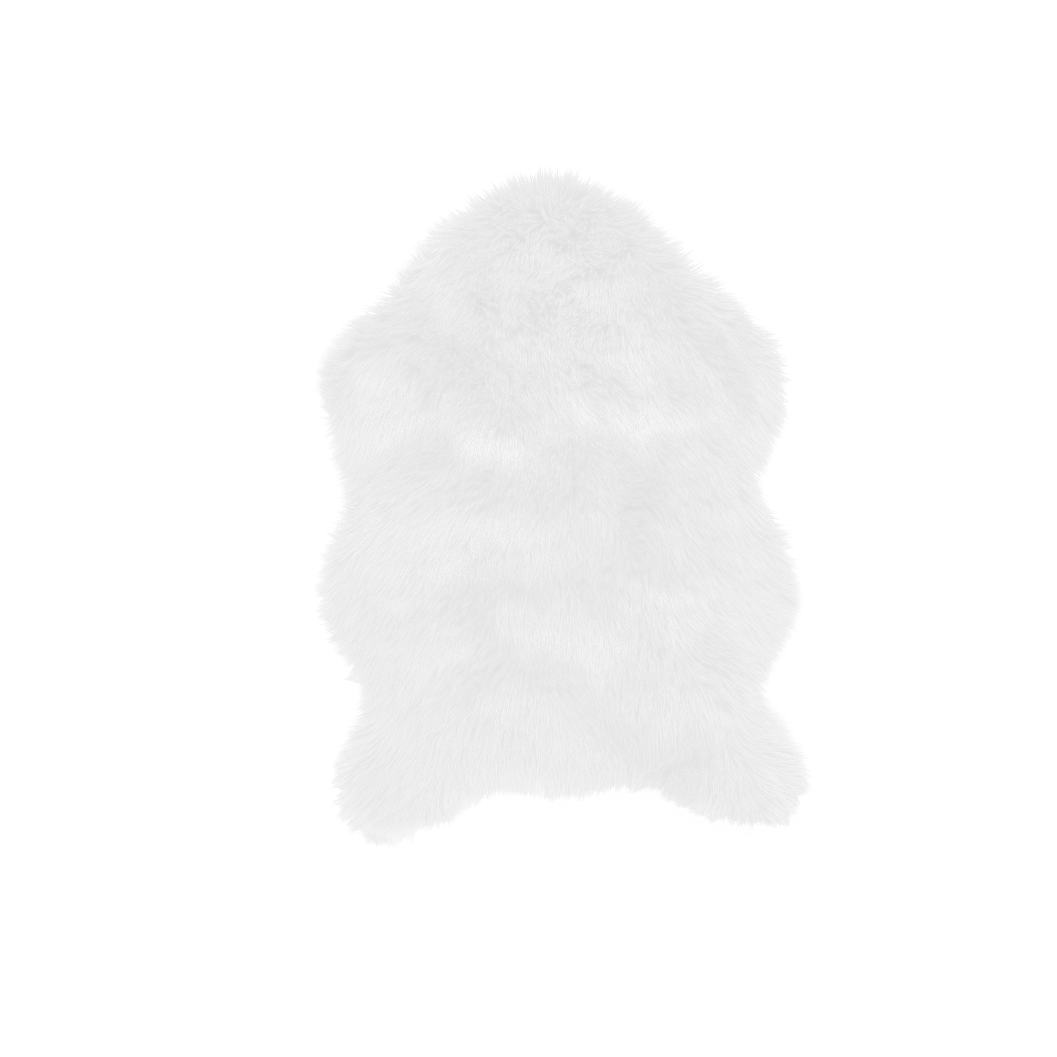 Sheepskin carpet 60x90 cm, white