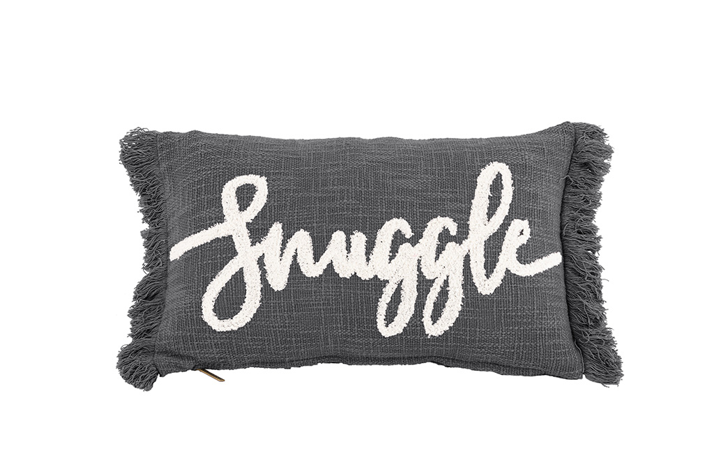 Coussin (rempli)  COTTON SLUB "SNUGGLE" 30x50CM, grey