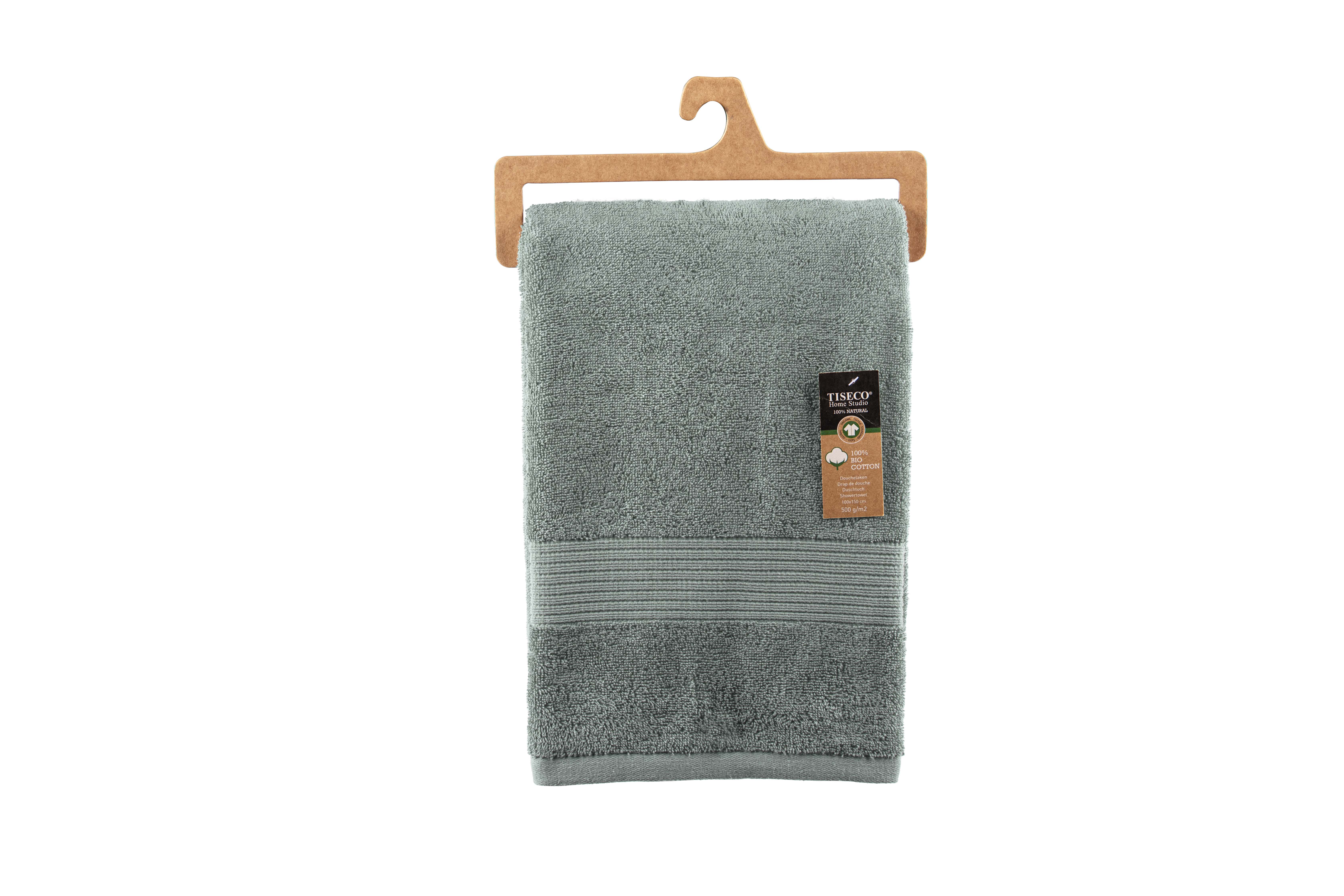 Shower towel EDEN 100x150cm, sage green