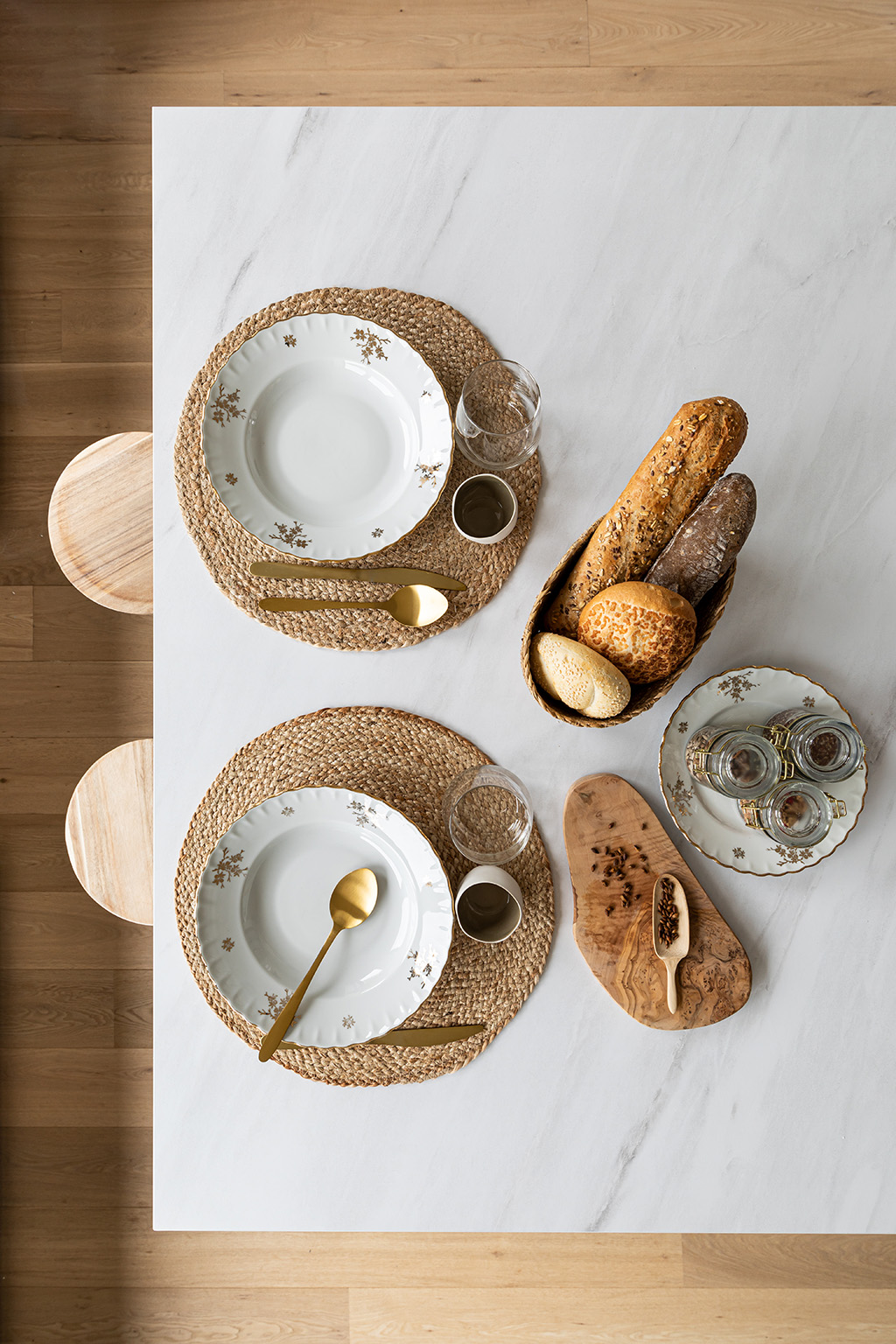 Set de table JUTTA -  rond, dia 38 cm, natural