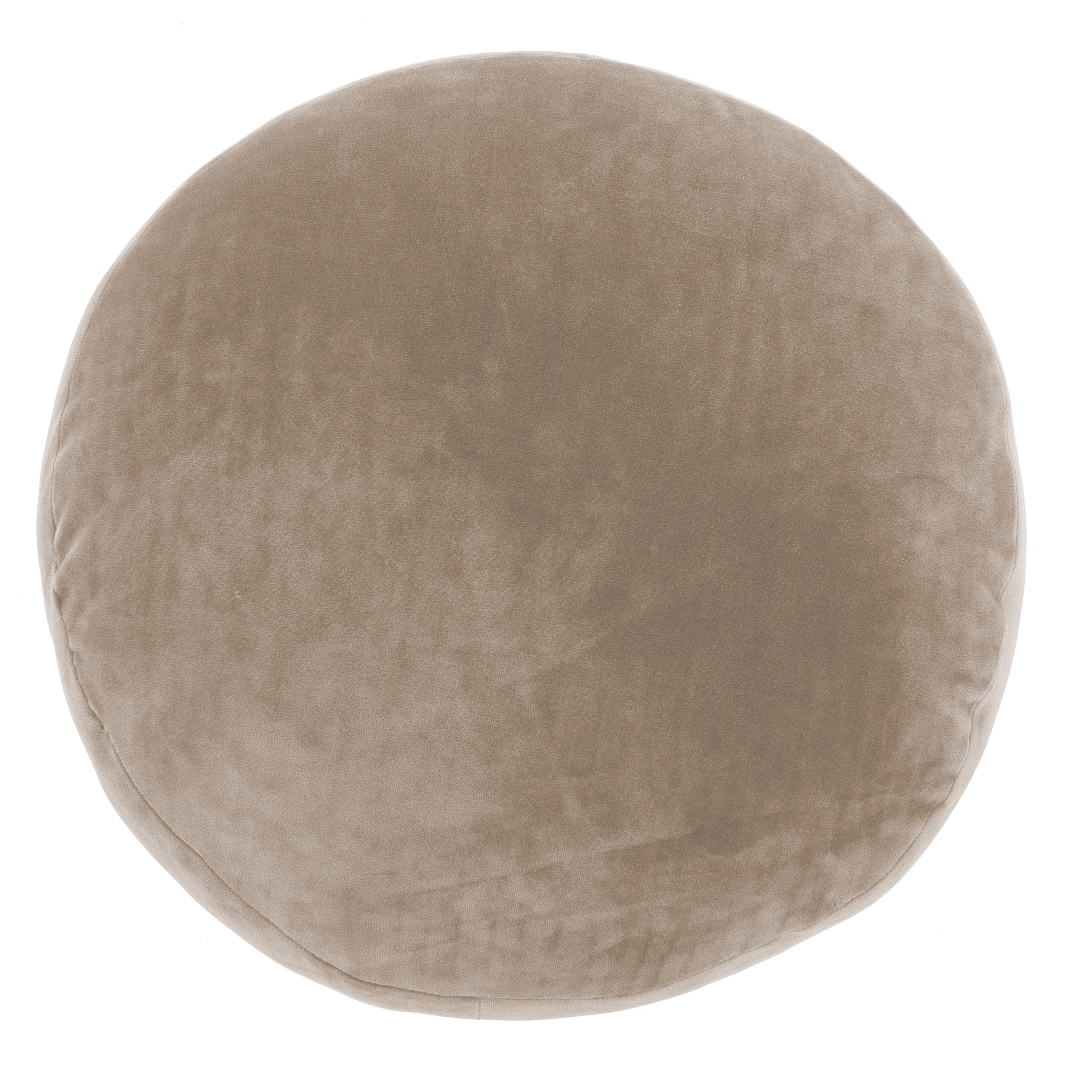Coussin (rempli) MARSHMALLOW - Rond - Dia 40 cm, taupe