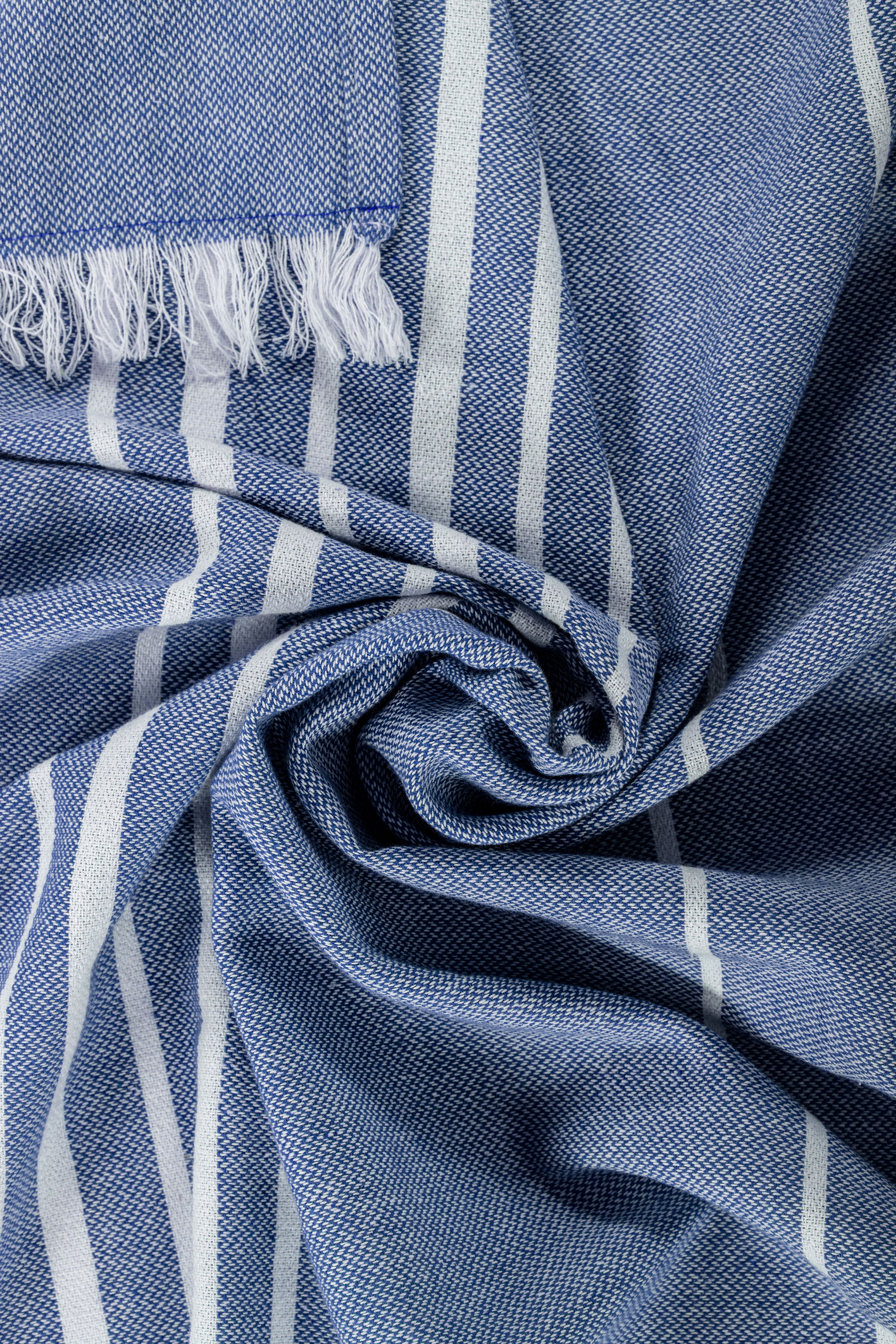 Plaid décoratif SOLENE - 150x200 cm, bleu