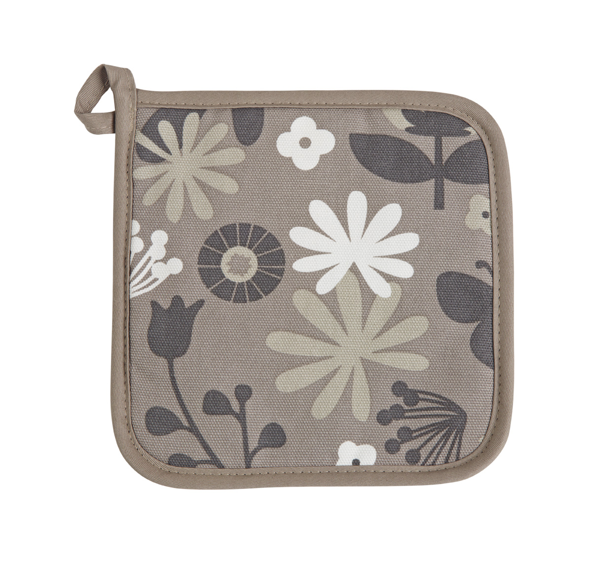 Manique floral CC ,20x20cm, taupe