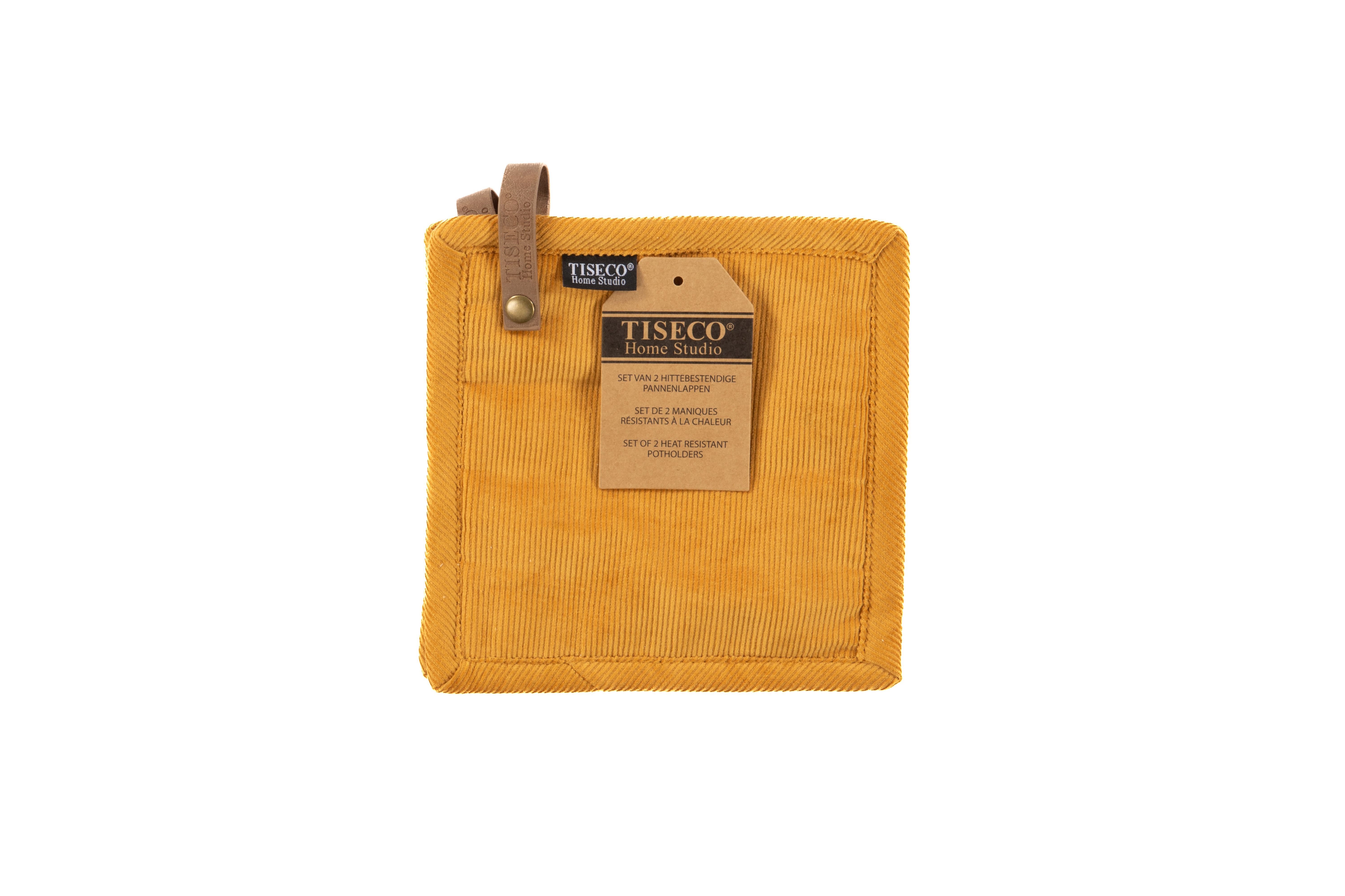 Potholder VELMAR - SET/2 - 20x20 cm, mustard