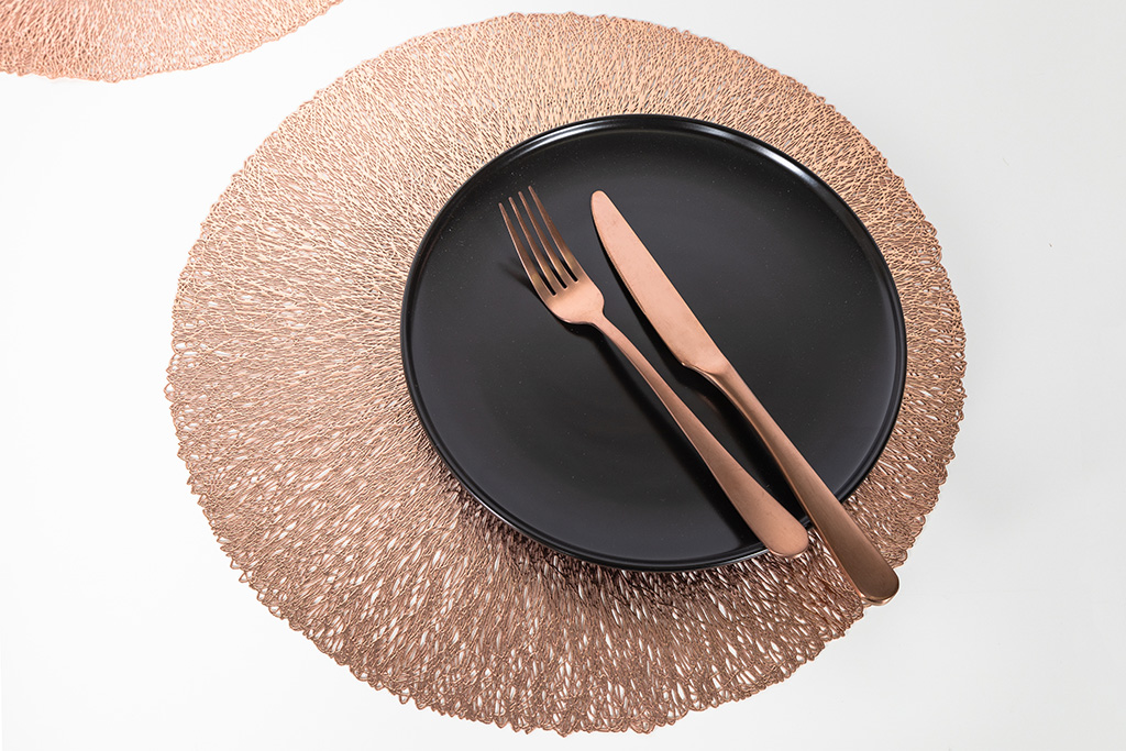 Placemat CAPELINNI, dia 38 cm, rosegold