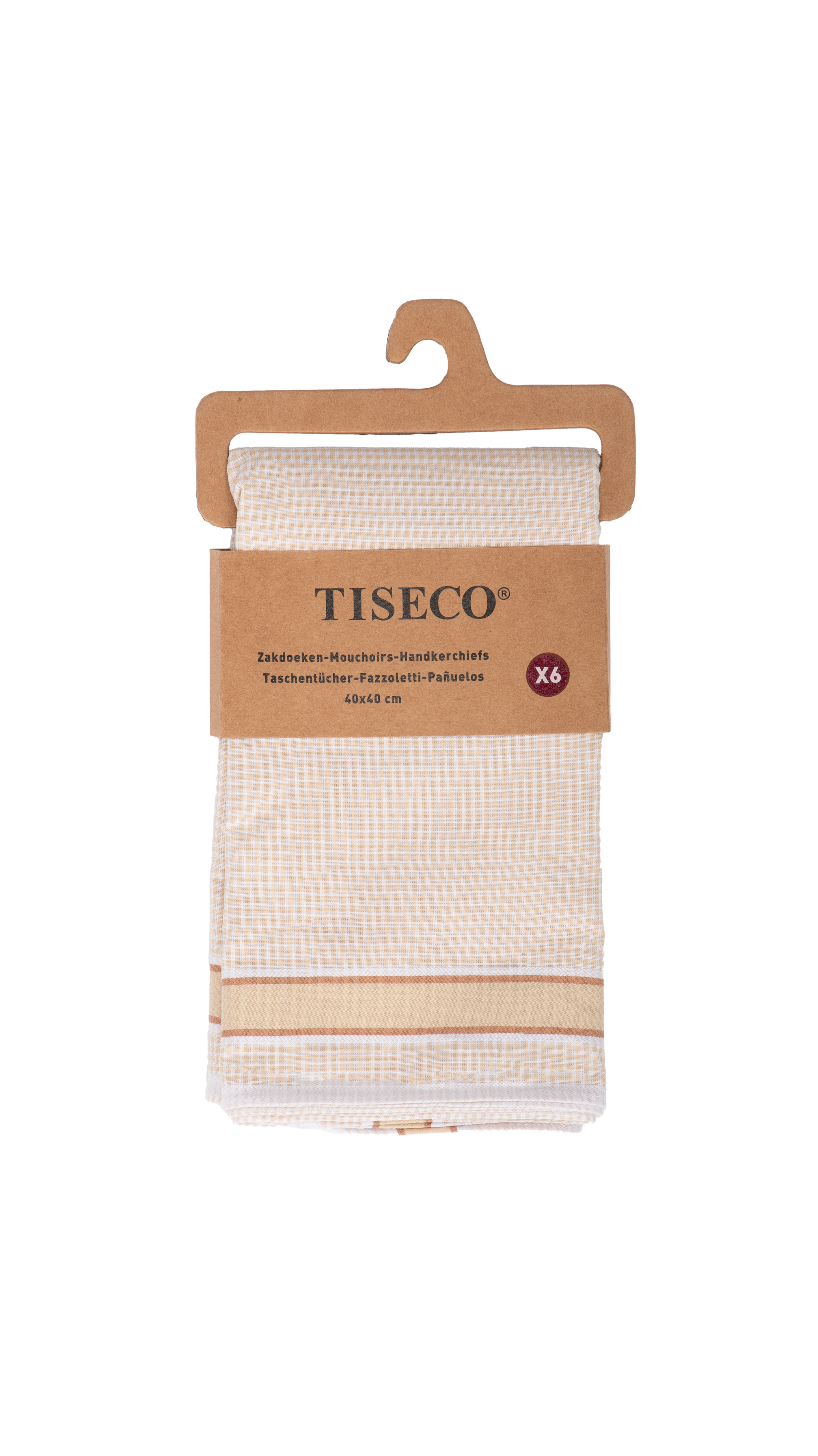 Men handkerchief ALTO 4 - SET/6 - 40x40 cm, indiantan