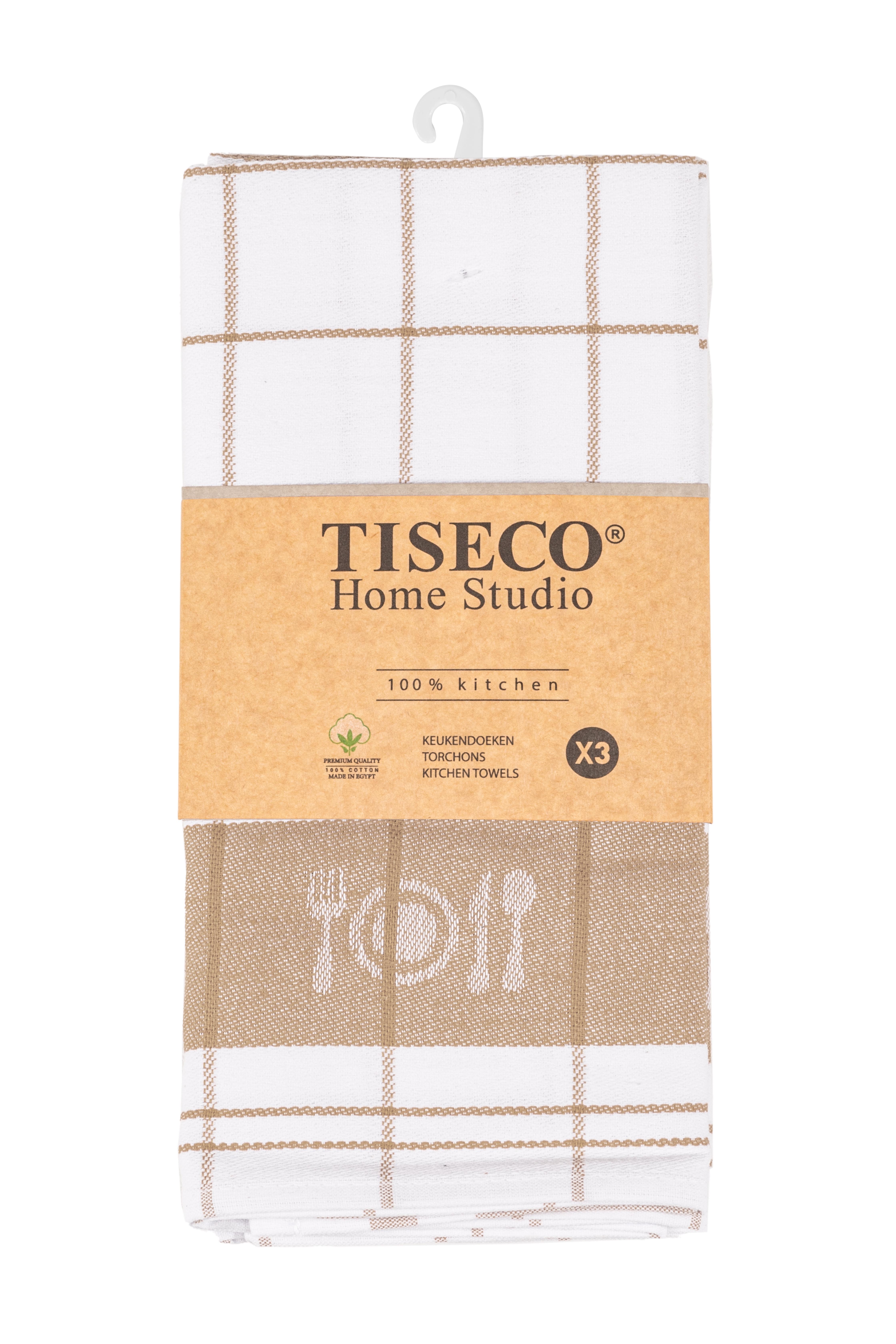 Kitchentowel cotton PHARAO - 50x70 cm - set/3, sand