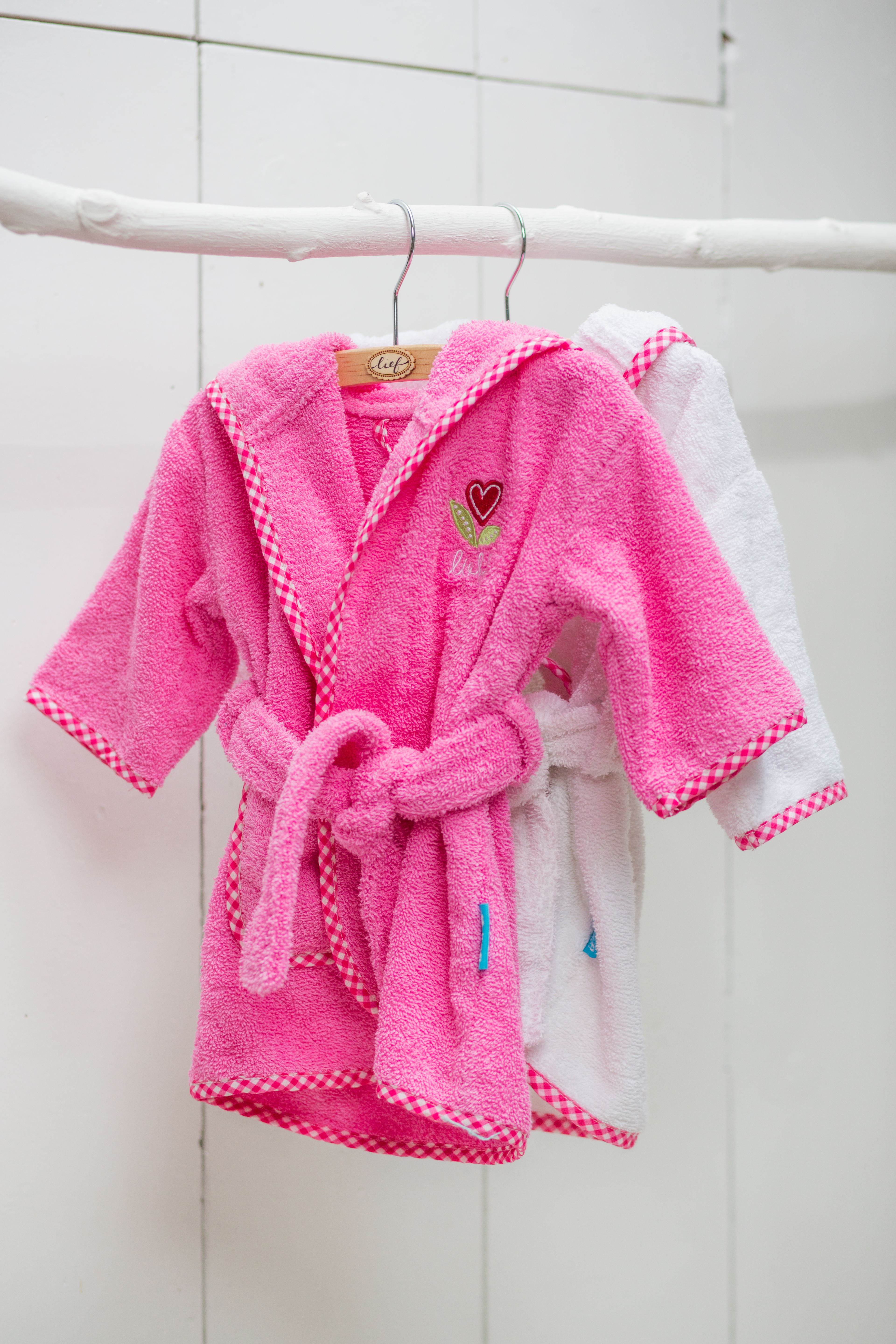 Peignoir de bain Girl uni red, 0-12 months          