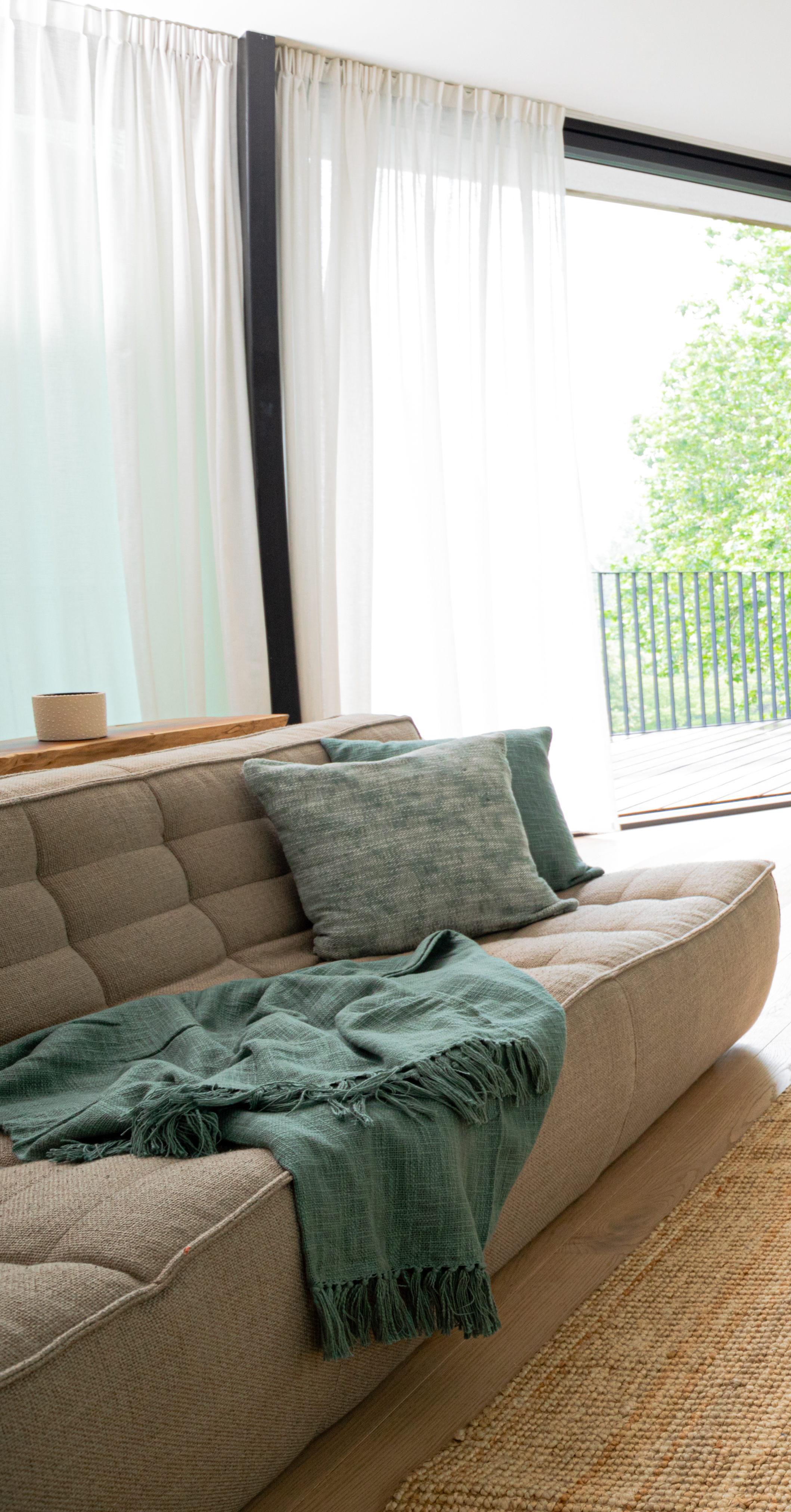 Cushion (filled)  COTTON SLUB MELANGE 45X45cm, grey
