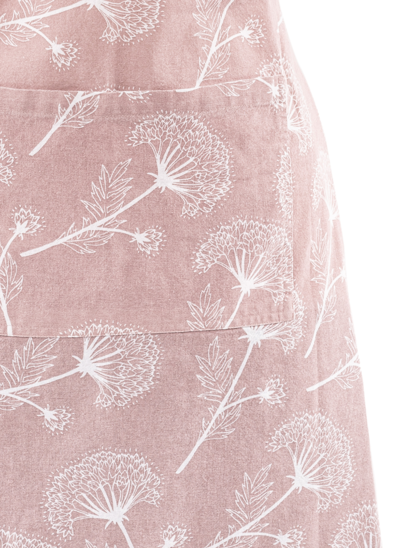 Tablier MYRNA, floral printed, 74x85cm, pink