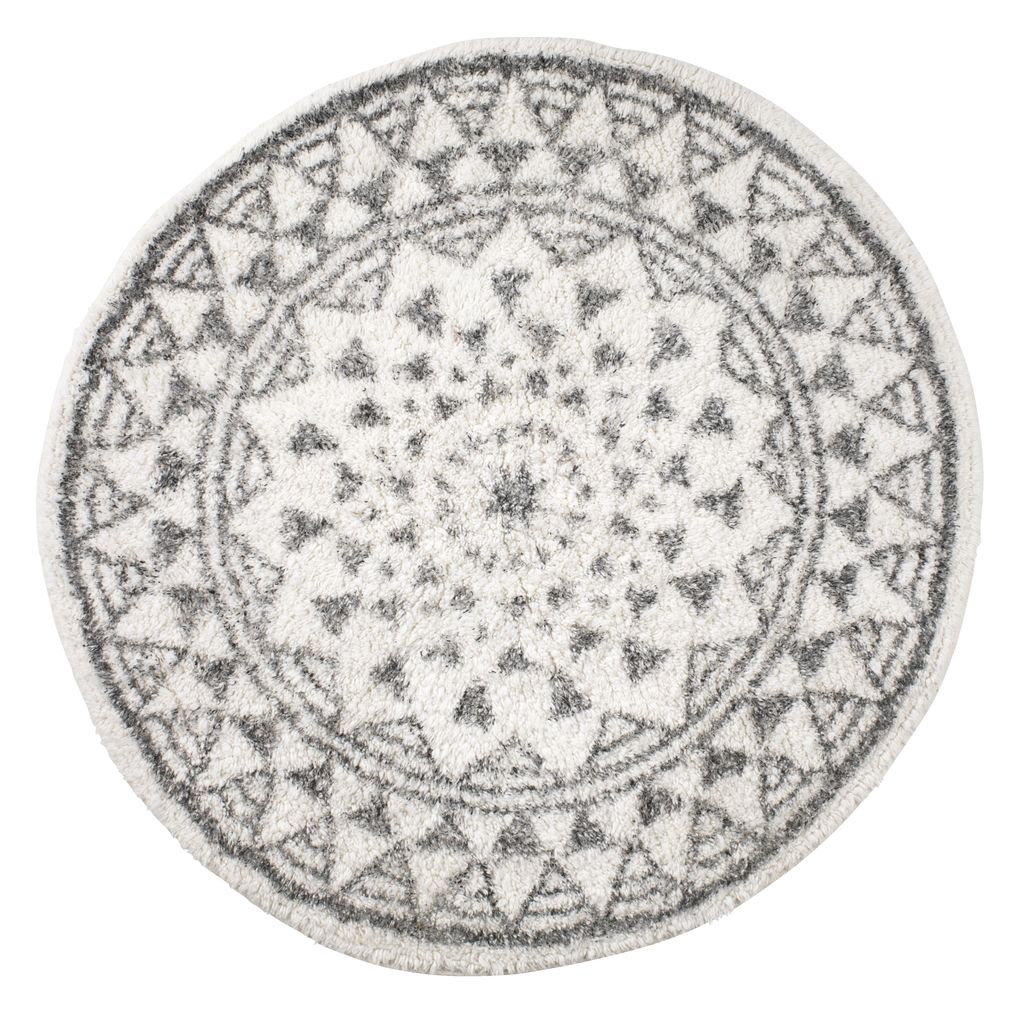 BERBER tapijt - katoen antislip, Dia 65cm, Mandala