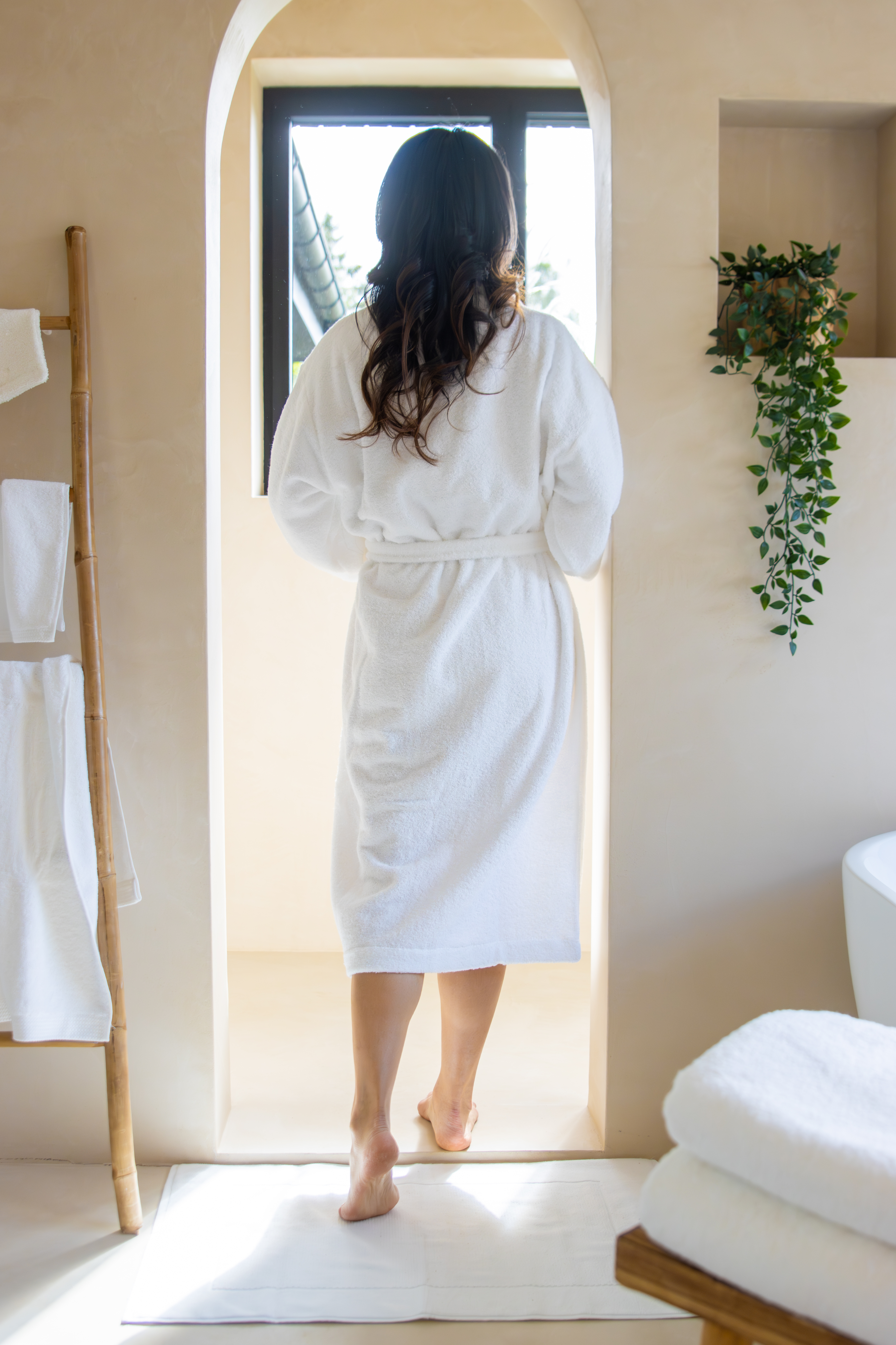 Peignoir DELUX - S/M - blanc