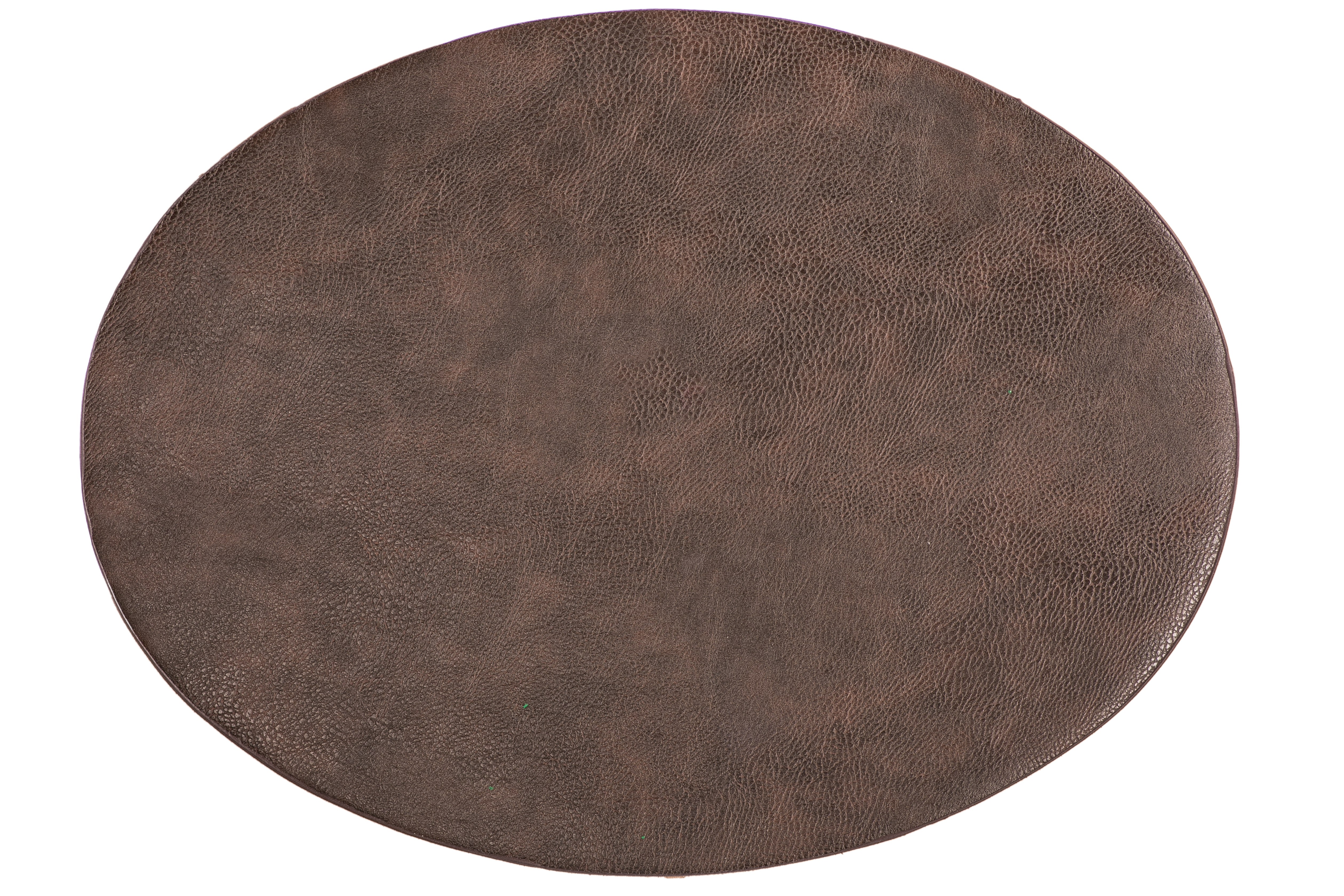 Placemat TROJA - oval - vegan leather - 33x45 cm, coffee