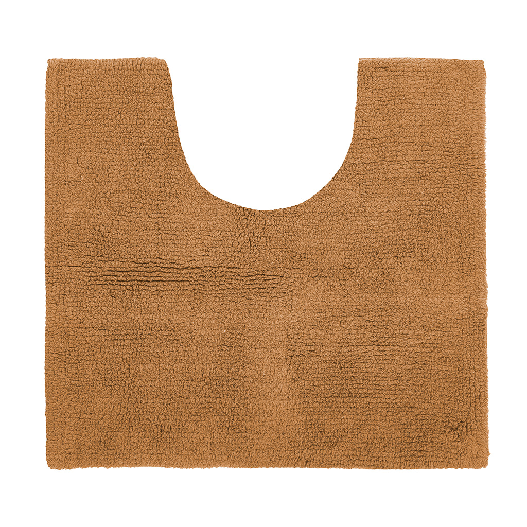 Toilet mat RIVA - cotton anti-slip, 50x45cm, indian tan