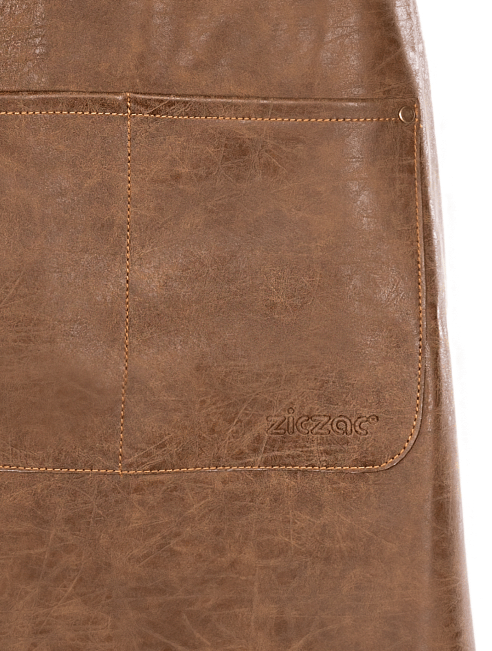 Apron TRUMAN (Logo + Pocket), 64x85 cm, walnut